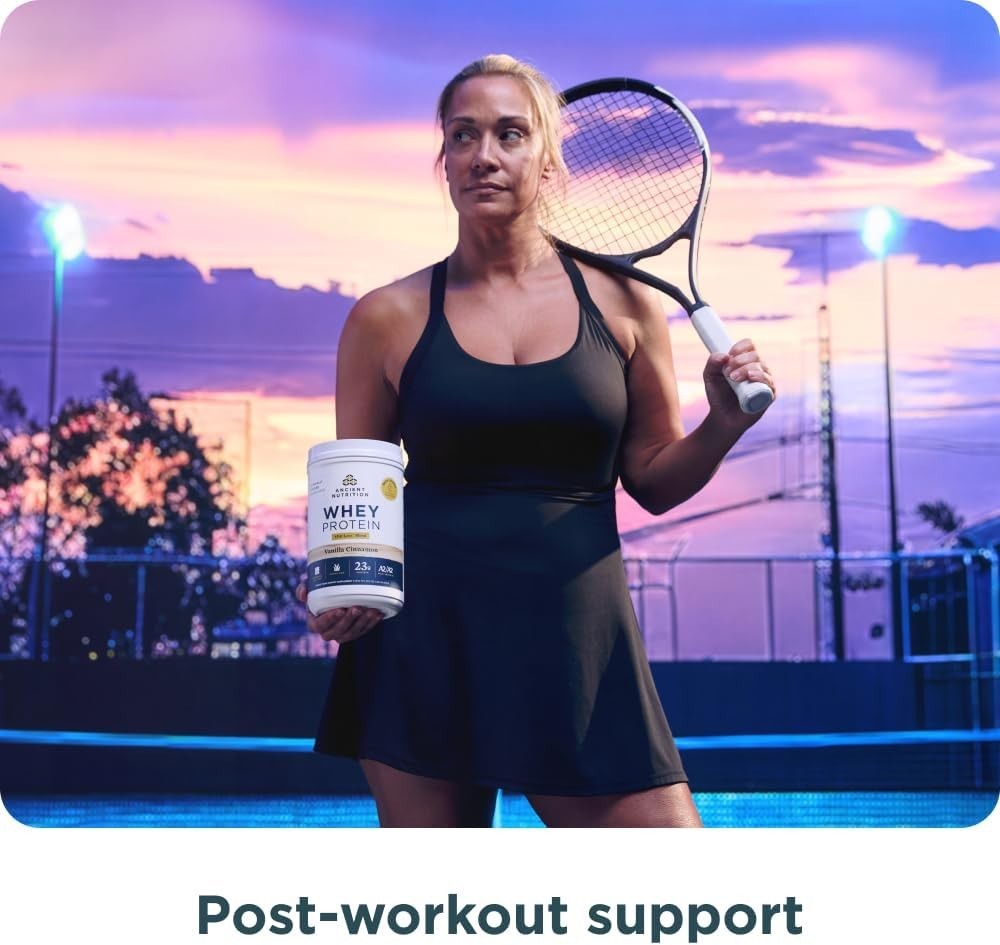 Ancient Nutrition Grass Fed Whey Protein Powder Vanilla Cinnamon 23g Fat Loss