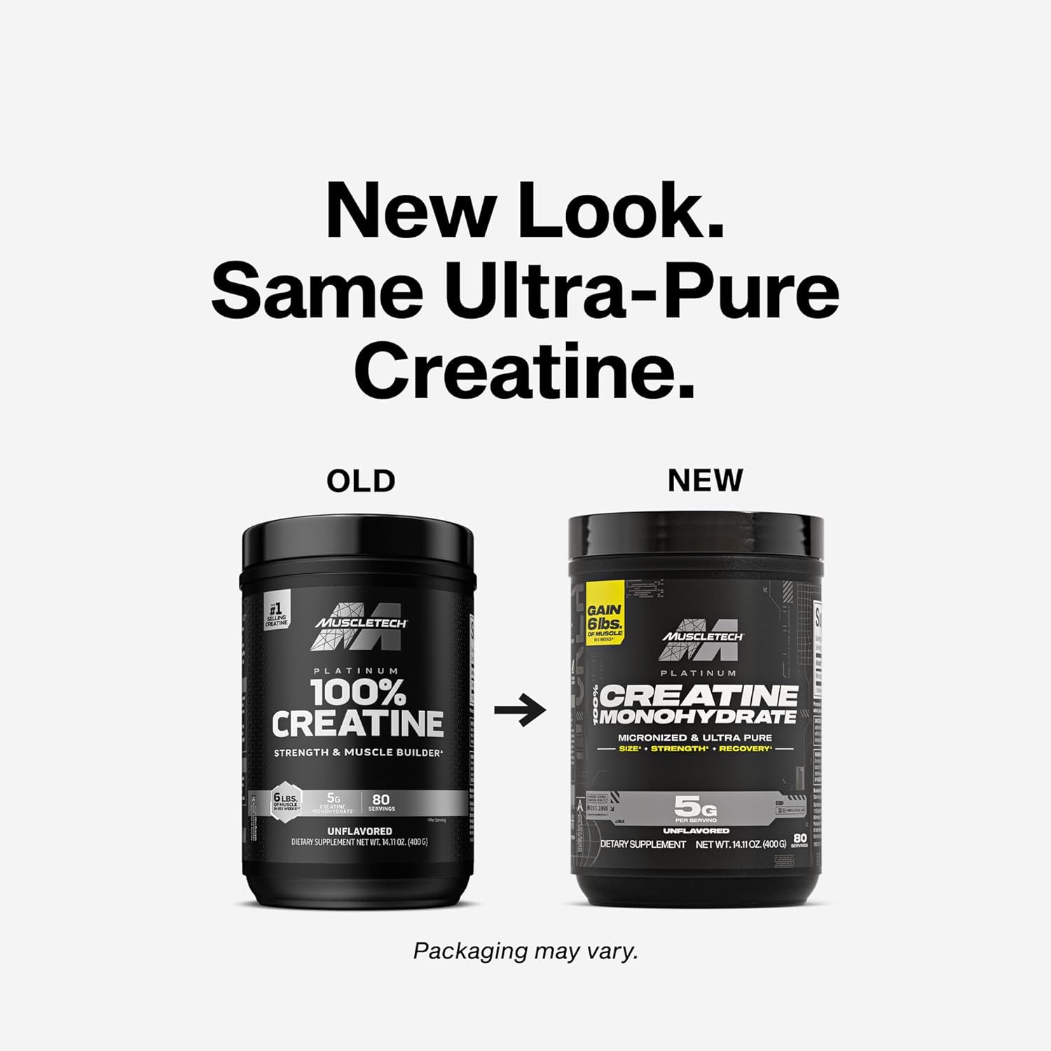 Creatine Monohydrate Powder Muscletech Platinum Pure Micronized Muscle Recovery