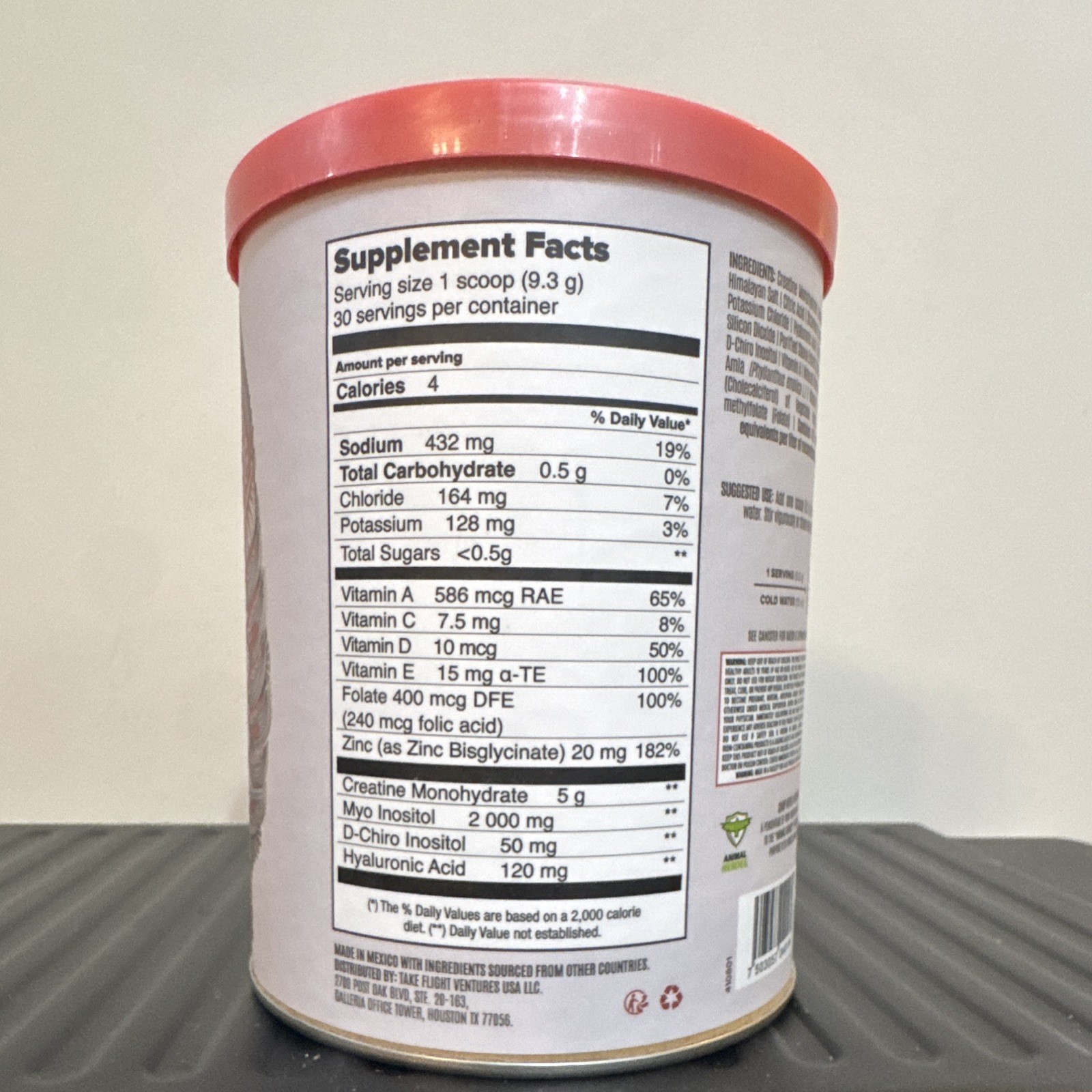 BIRDMAN CreaClean Creatine Powder Women Sugar Free Pink Lemonade 9.84oz