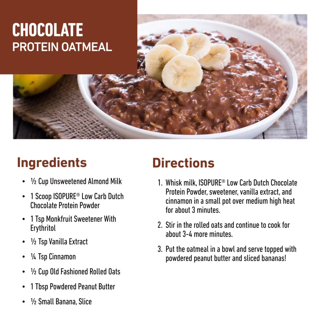 Isopure Low Carb 100% Whey Protein Isolate Chocolate Powder, 25g, 14 Servings