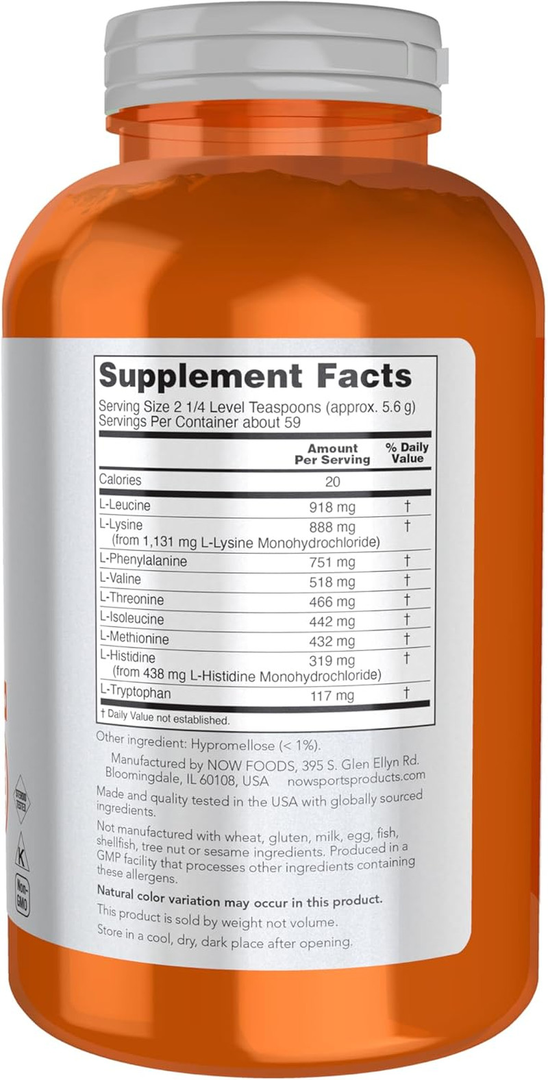 NOW Sports Nutrition, Amino-9 Essentials™ Powder, Enhanced Protein Synthesis, Am