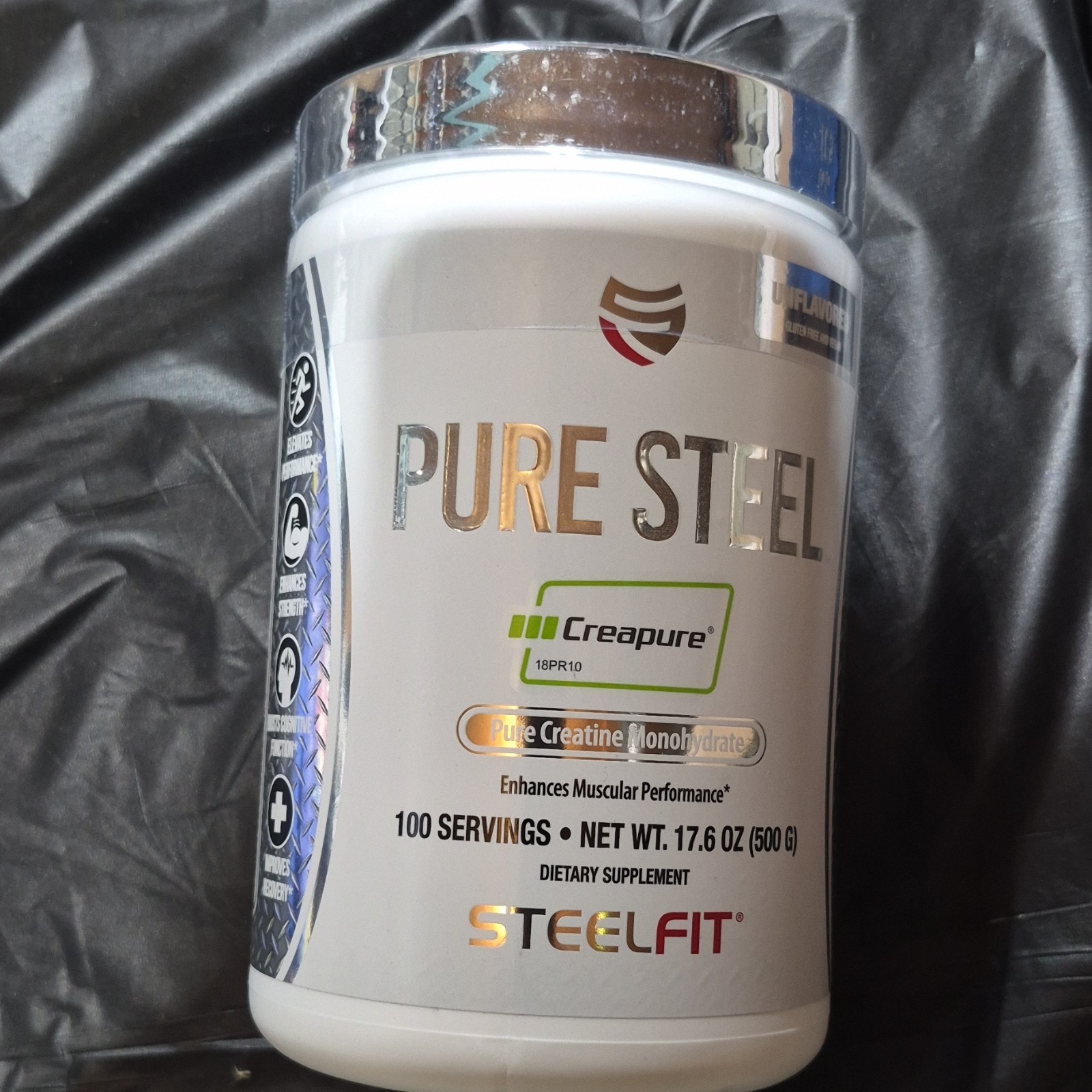 STEELFIT Pure Steel Creapure Creatine Monohydrate Powder Unflavored 500g