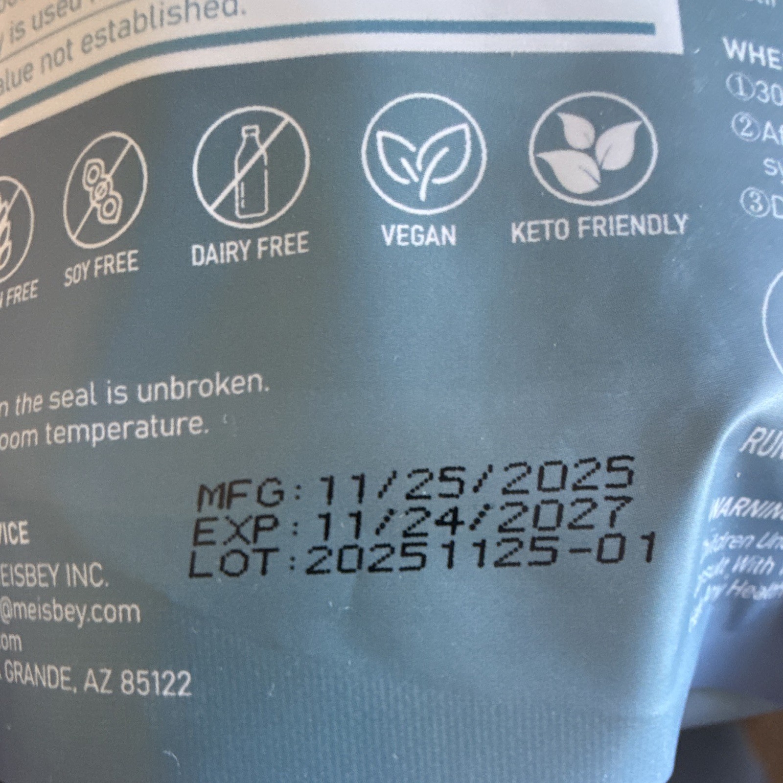 Meisbey Sugar-Free Electrolytes Powder Packets 32 Pack for Sport Hydration