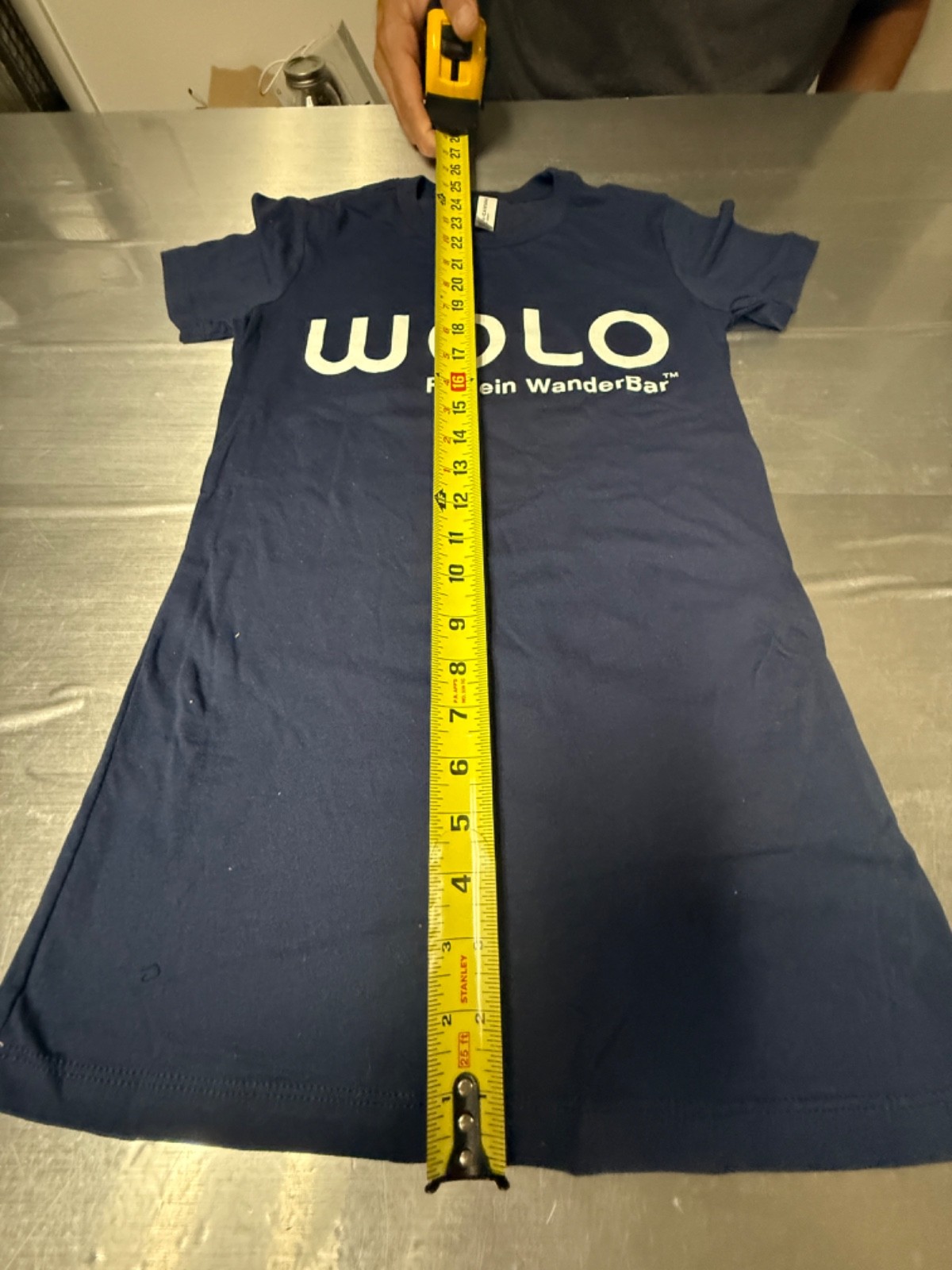 WOLO WanderBar Women’s Protein T-Shirt – Size Small, Blue