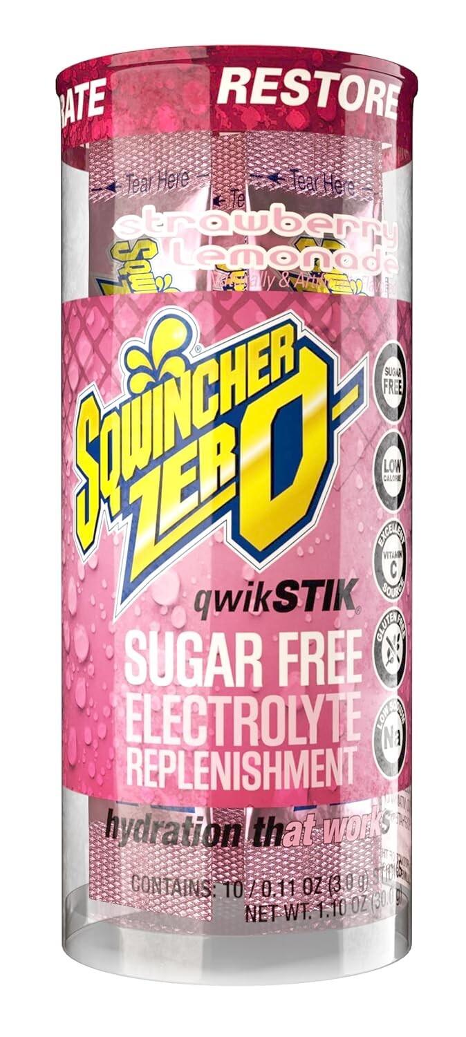 Sqwincher Zero Qwik Stick Electrolyte, 4 Flavor Variety Pack, 10 Count Each