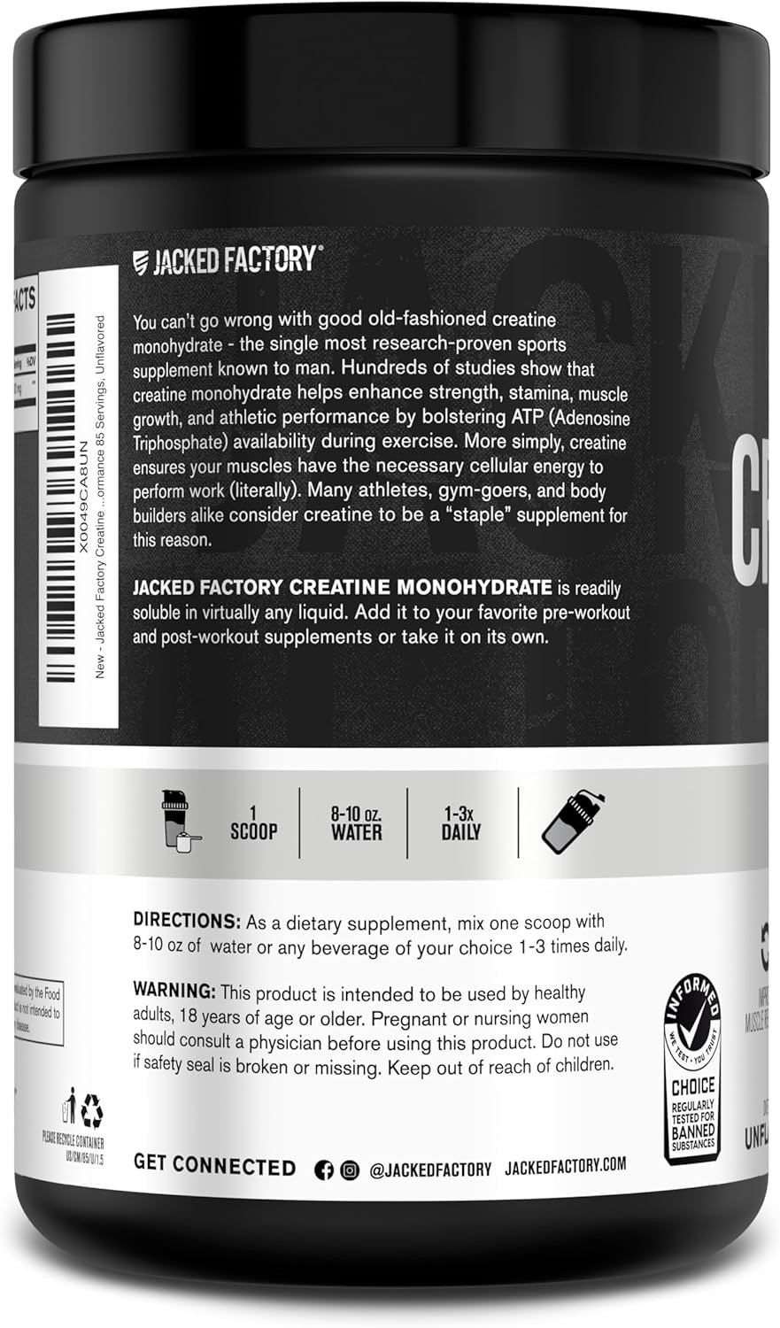 Creatine Monohydrate Powder 425G – 5G Daily Creatine Supplement for Men and W…