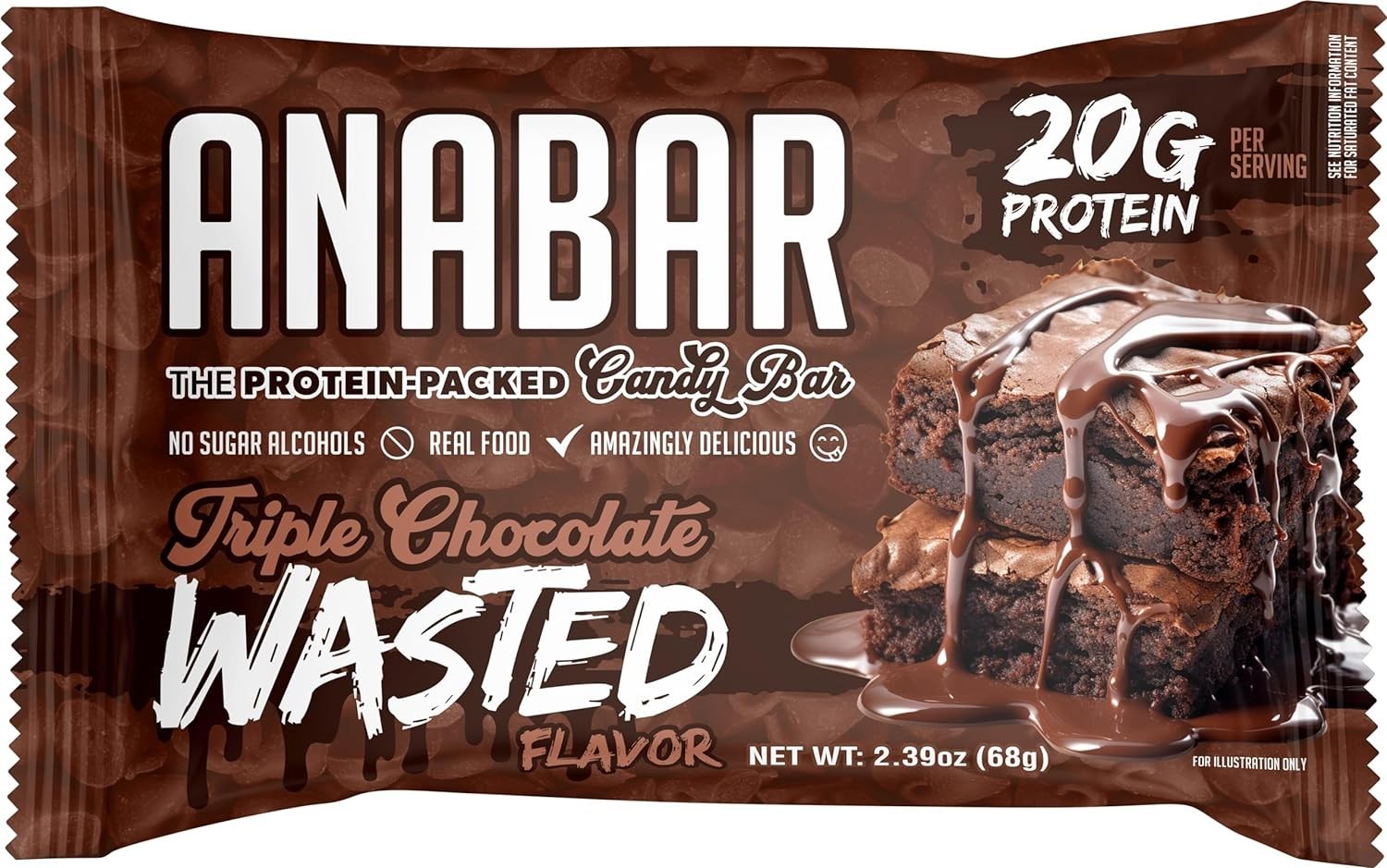 Anabar Protein Bar, Variety Pack 12 Bars, 6 Different Flavors 20 grams or more