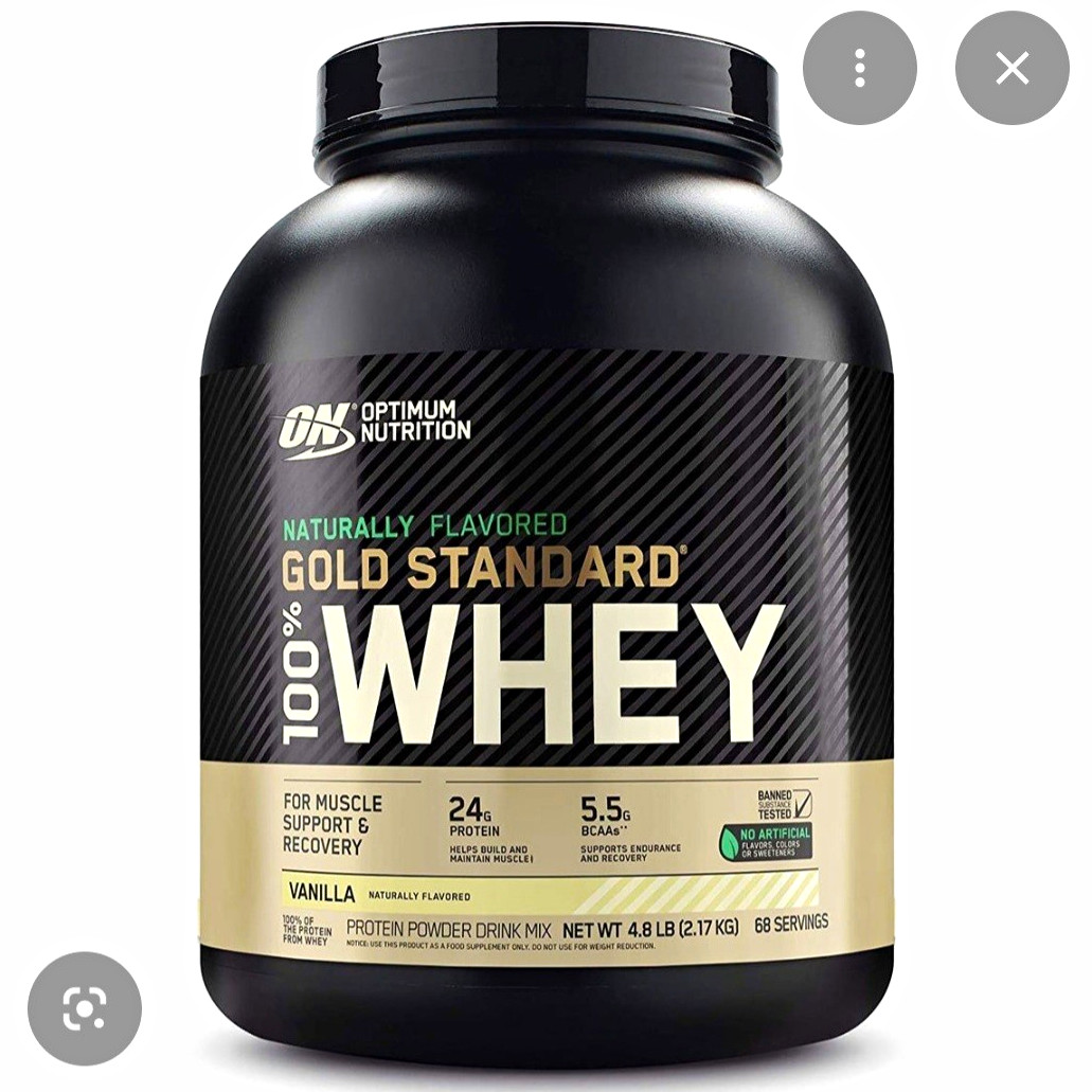 Optimum Nutrition Gold Standard 100% Whey Vanilla Powder 4.8 lb Gluten-Free