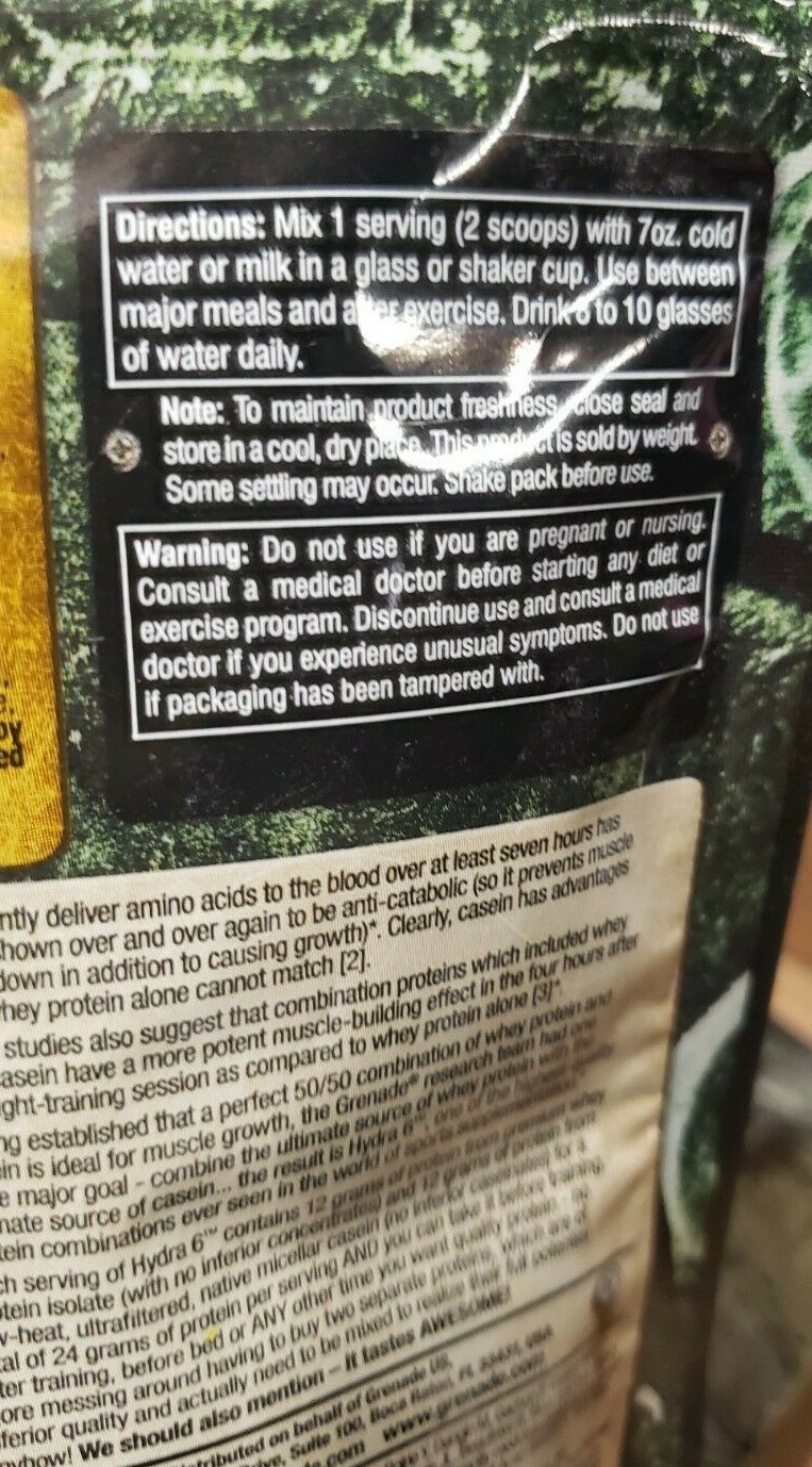5 Packs GRENADE Hydra 6 – Cookie Chaos – 3 Servs x 5 bags = 15 Total – 3/2025