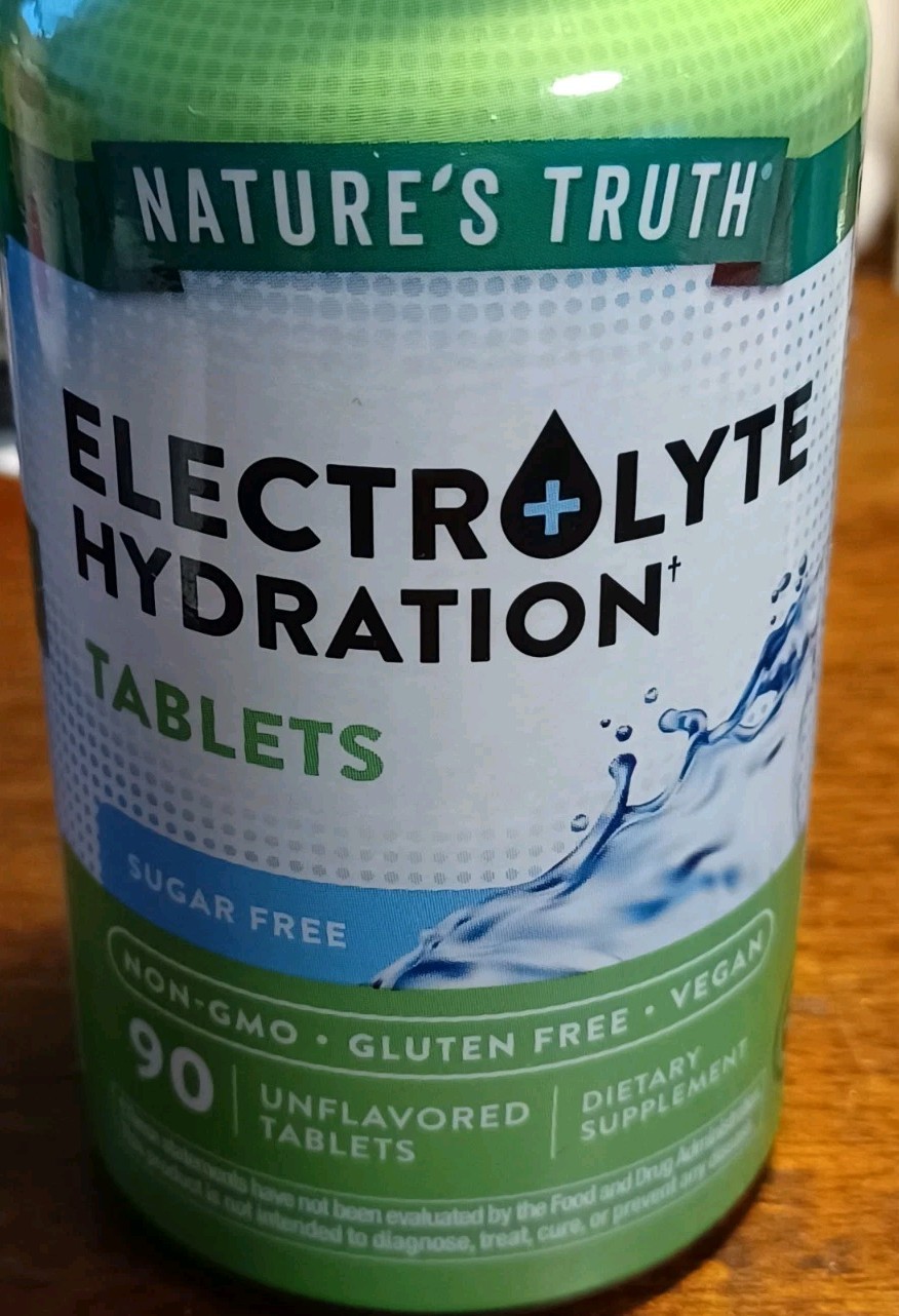 Nature’s Truth Electrolyte Hydration Tablets 90 Count Sugar Free Unflavored 2/27