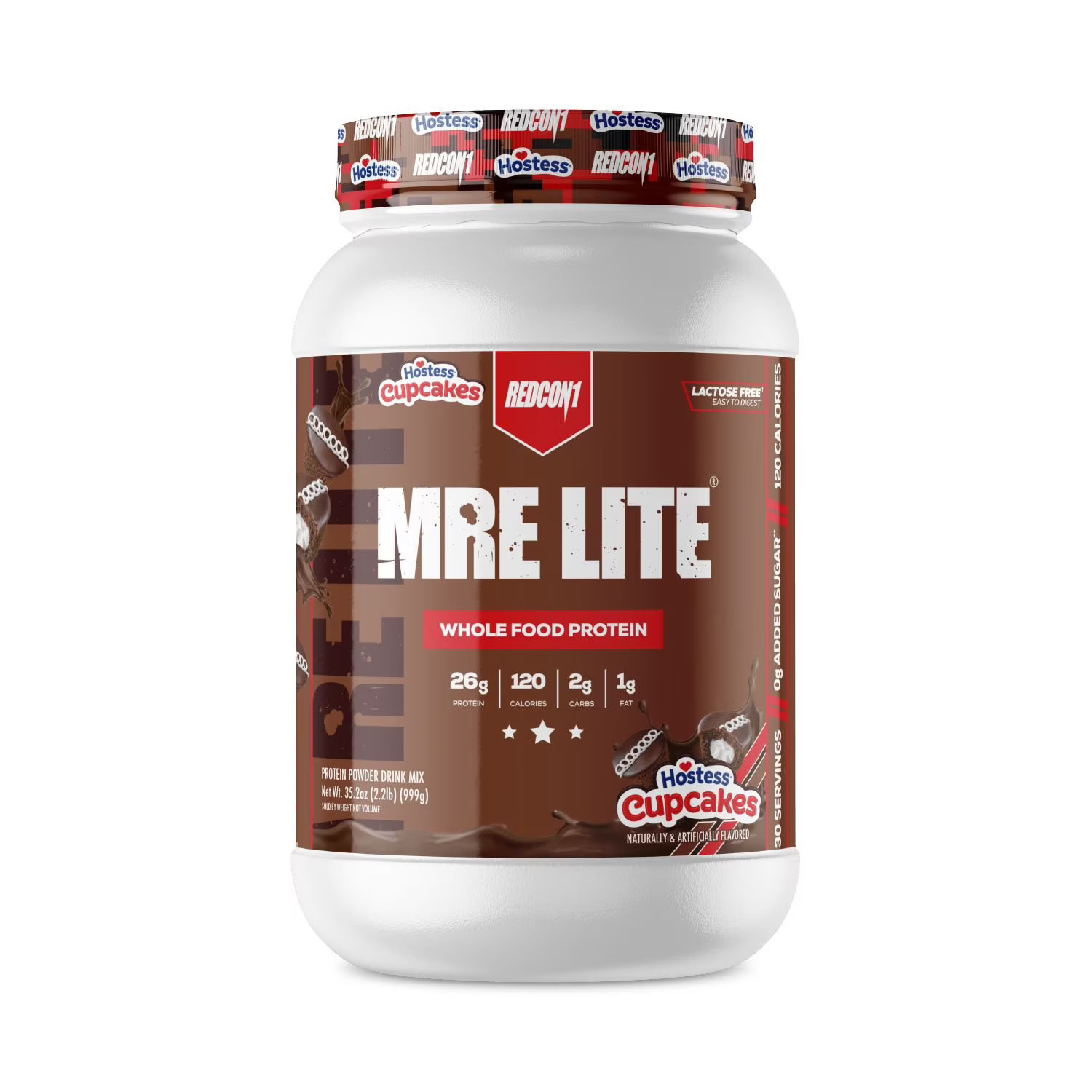 Redcon1 MRE Lite Whole Food Protein Powder, Hostess Cupcakes, 2.2 Pounds