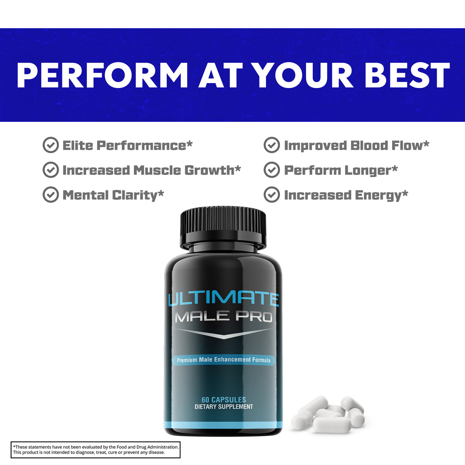 (3 Pack) Ultimate Male Pro, Ultimate Male Performance Supplement (180 Capsules)