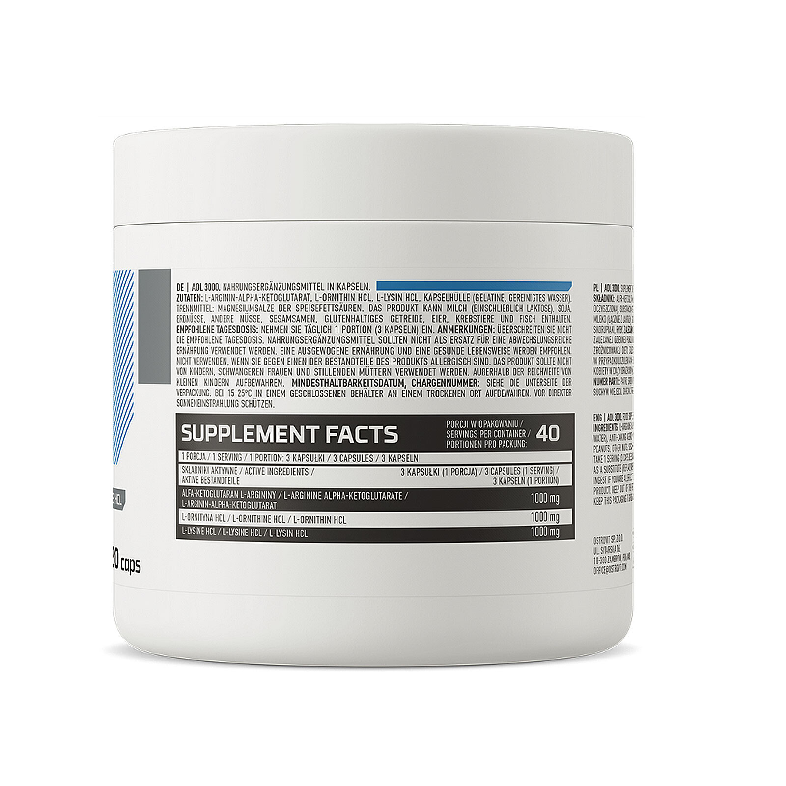 OstroVit AOL 120 -Supports Lean Muscle Mass Grovth – Reduces Fat Tissue Anabolic