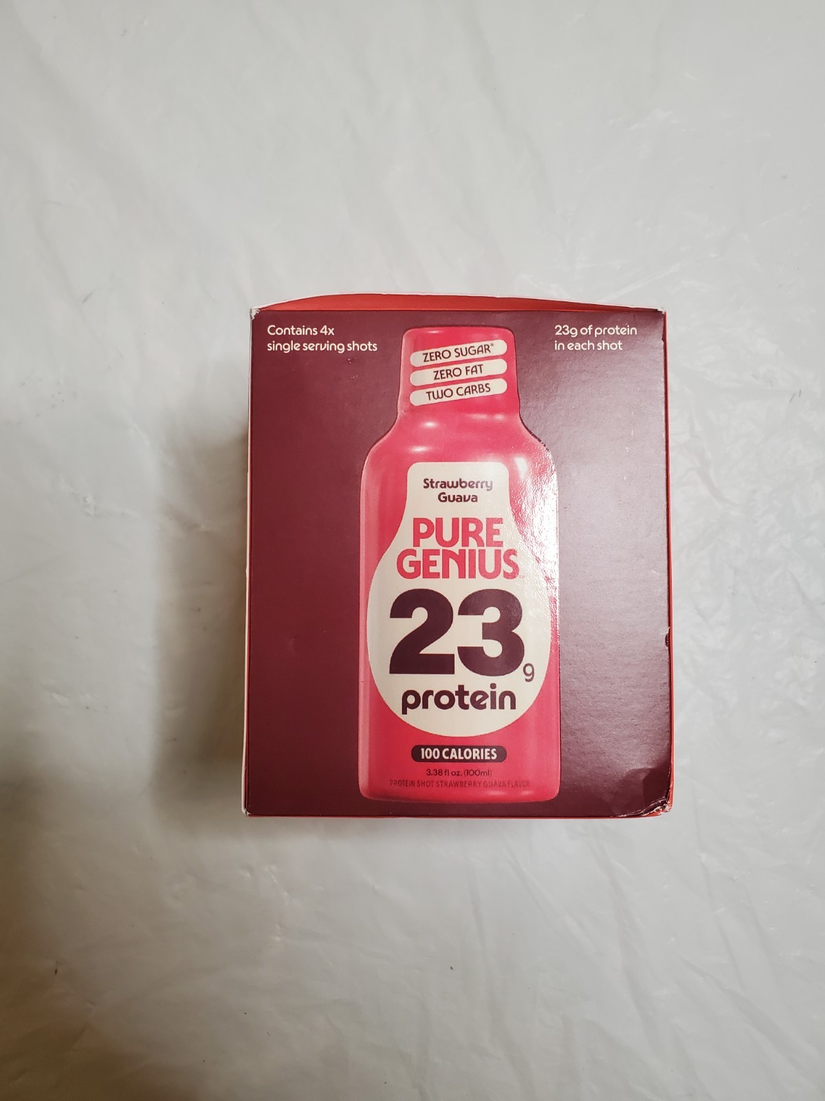 Pure Genius Strawberry Guava Protein Shots 23g Protein Sugar Free Gluten Free 4…
