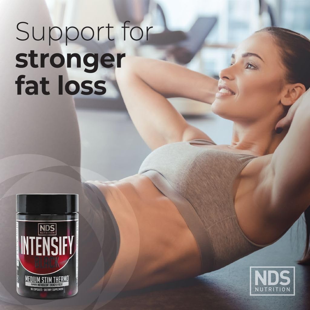 Intensify NDS Nutrition Black – Thermogenic Blend with 90 Count (Pack of 1)