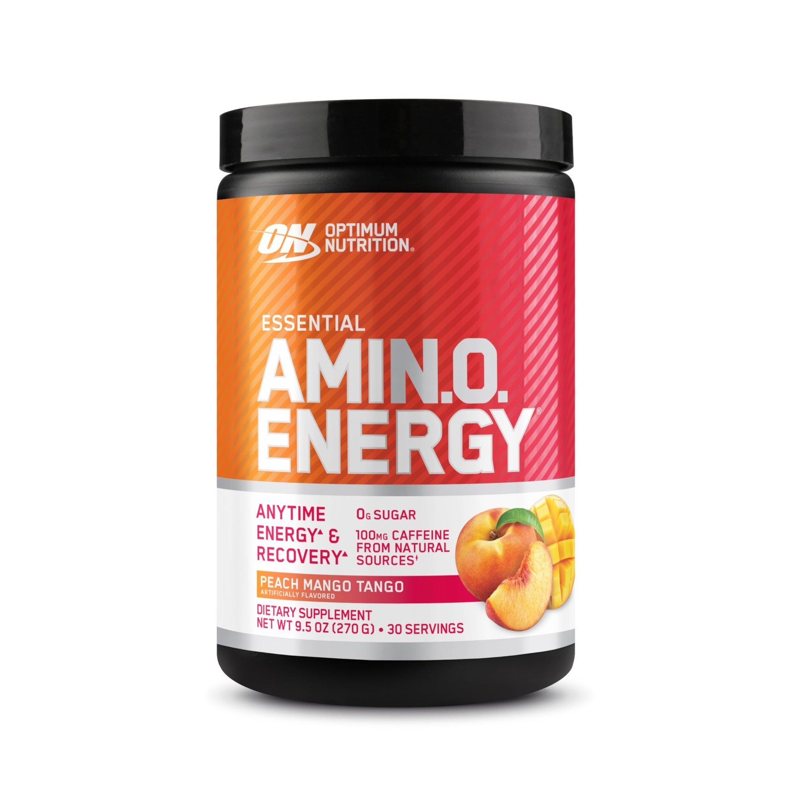 Amino Energy Powder – Peach Mango Tango, Pre-Workout, BCAA, Keto Friendly, 30 Se