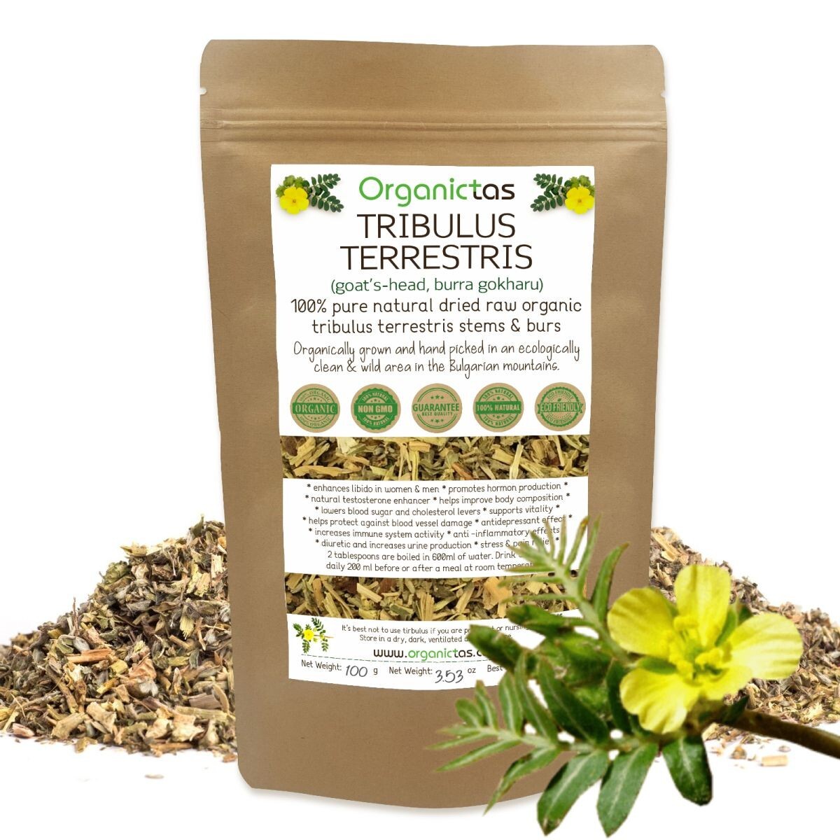 Best TRIBULUS TERRESTRIS Bodybuilding Tea for Men & Women Body Building, Detox .