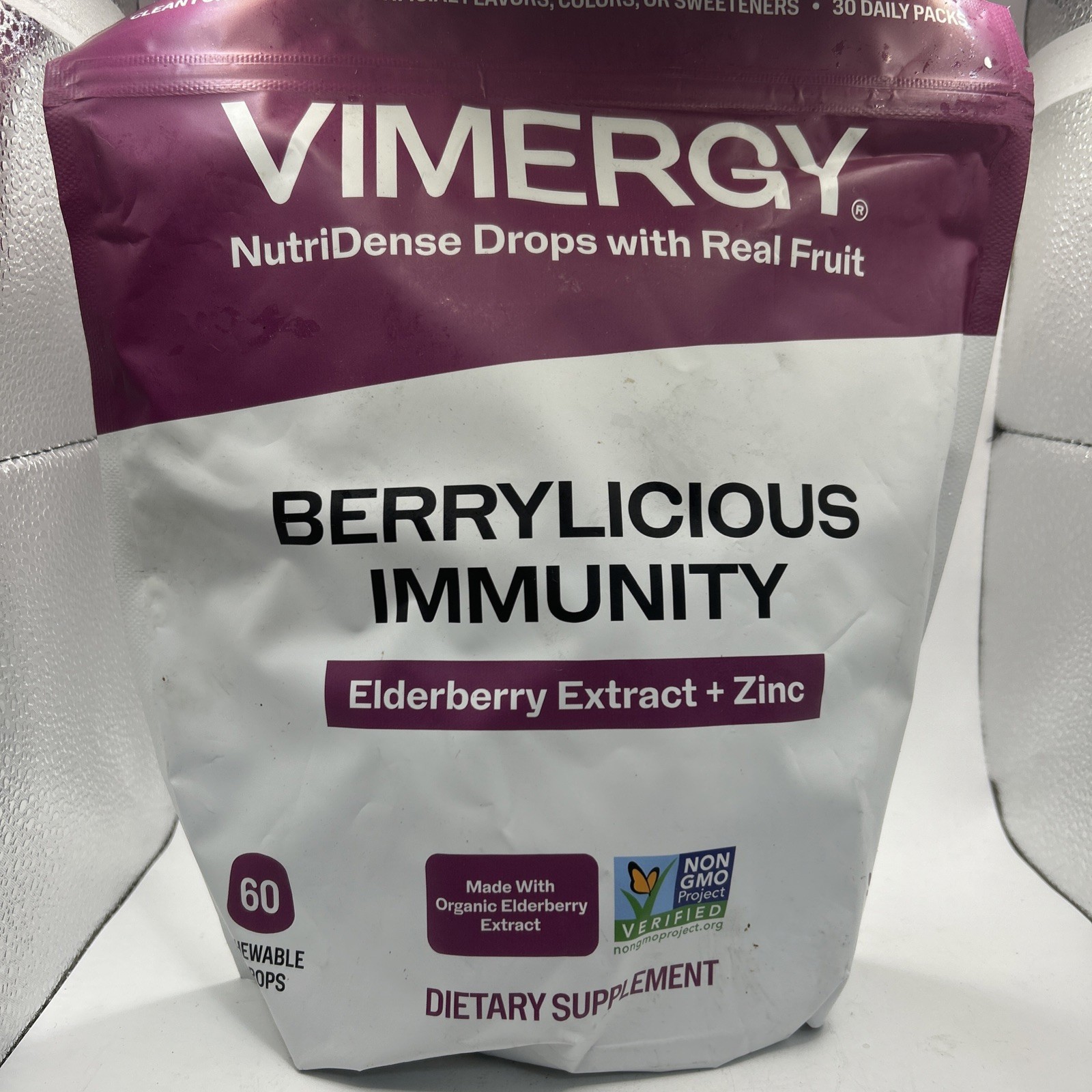 Vimergy NutriDense Berrylicious Immunity* Chewables (500mg Elderberry Extract