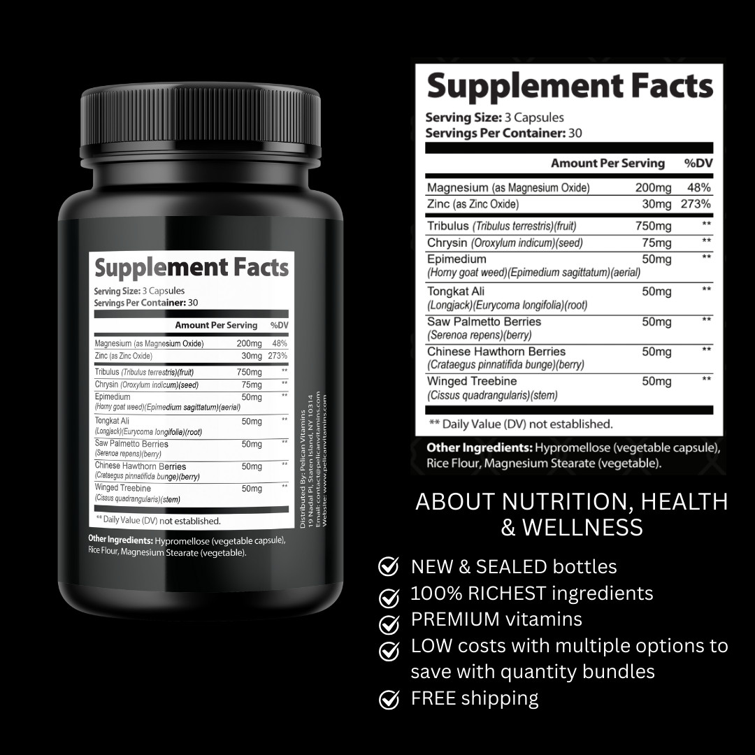 Total Test- Bodybuilding & Men’s Health Support- 12 Bottles- 1080 Capsules