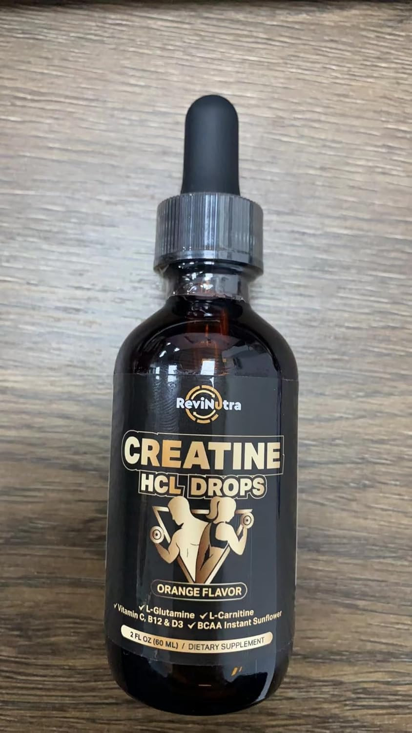 Creatine HCL Liquid Drops for Men & Women, 1500Mg Liquid Creatine Hydrochloride,