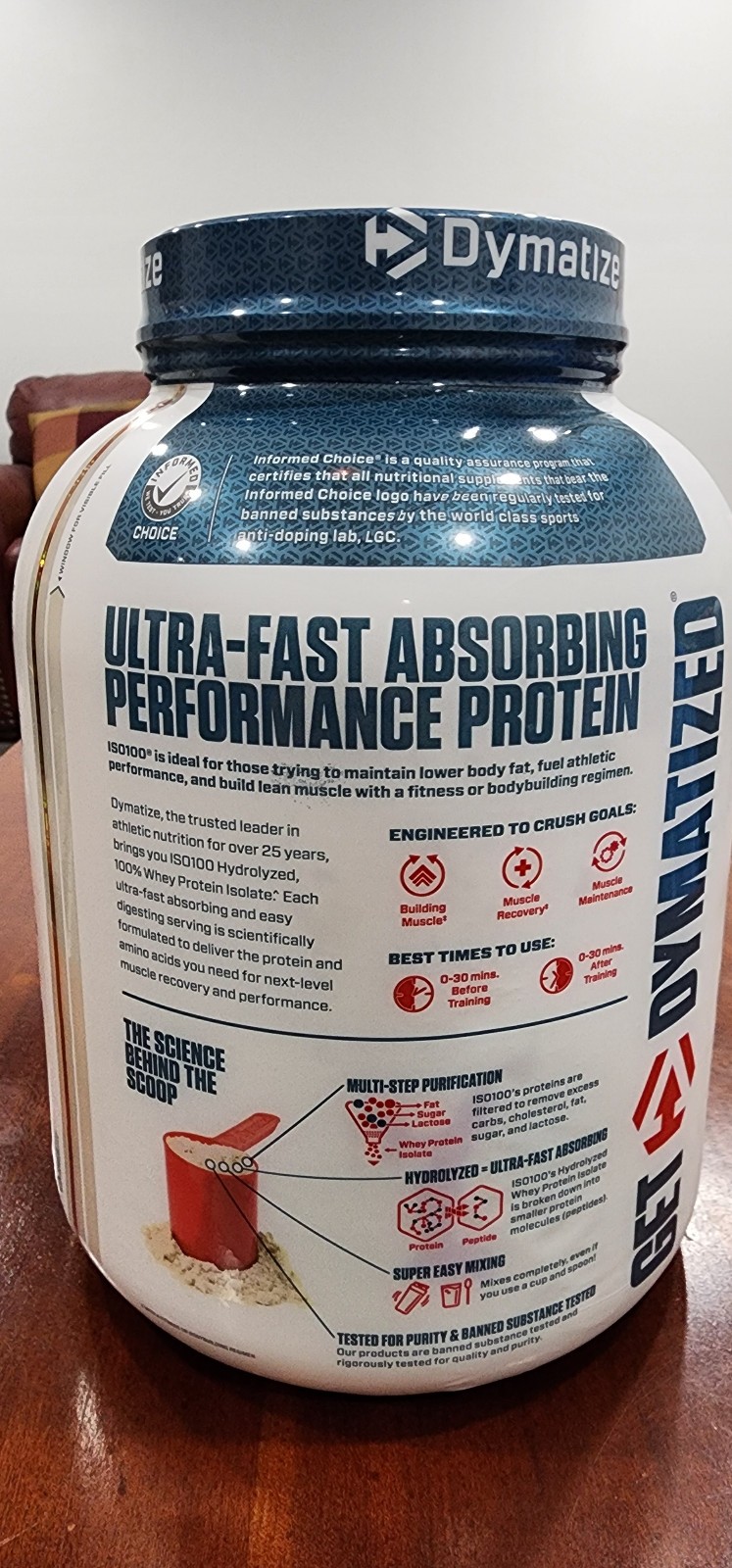 Dymatize ISO 100® Whey Protein Isolate – Gourmet Vanilla 5LBS