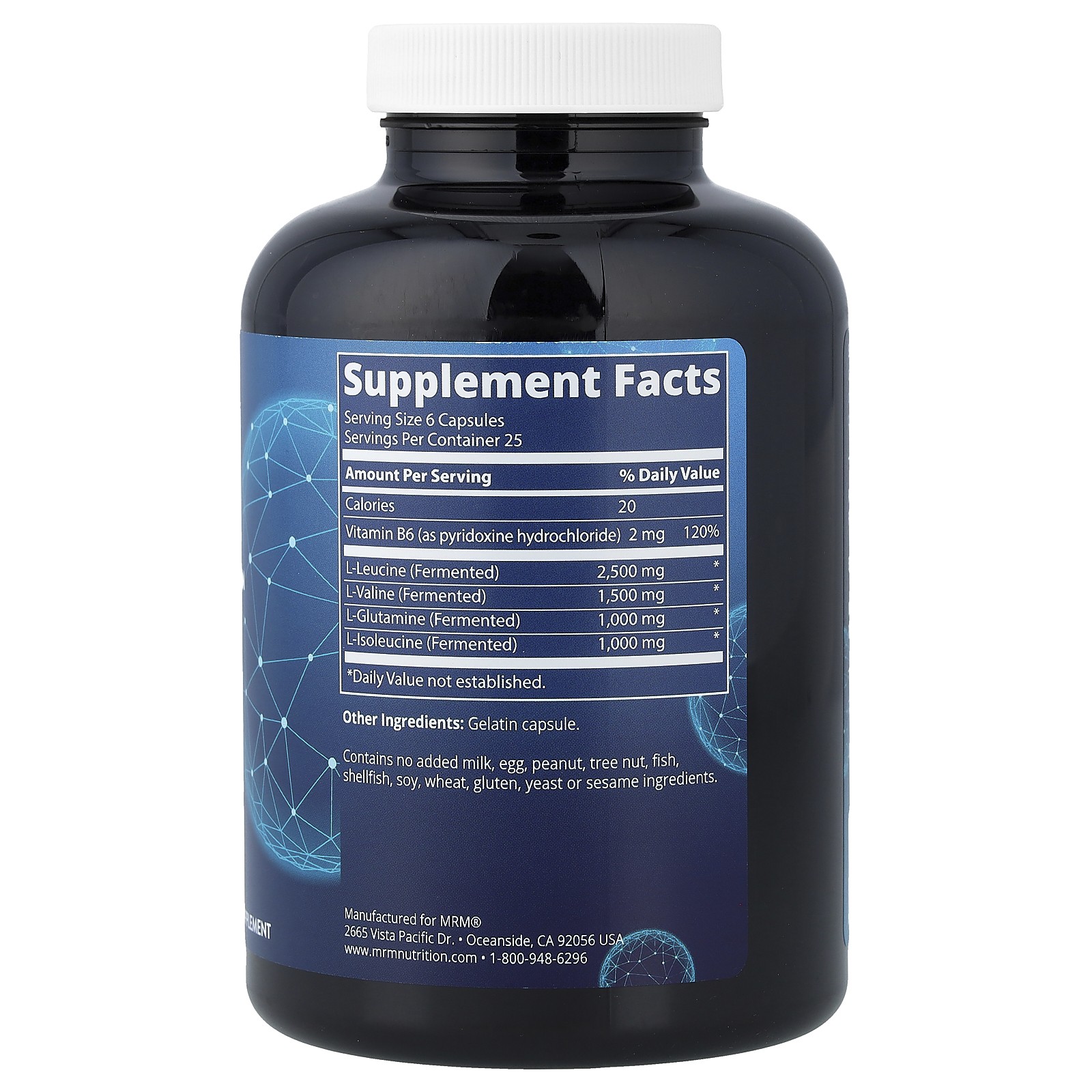 MRM BCAA G 6000 150 Capsules GMP Quality Assured