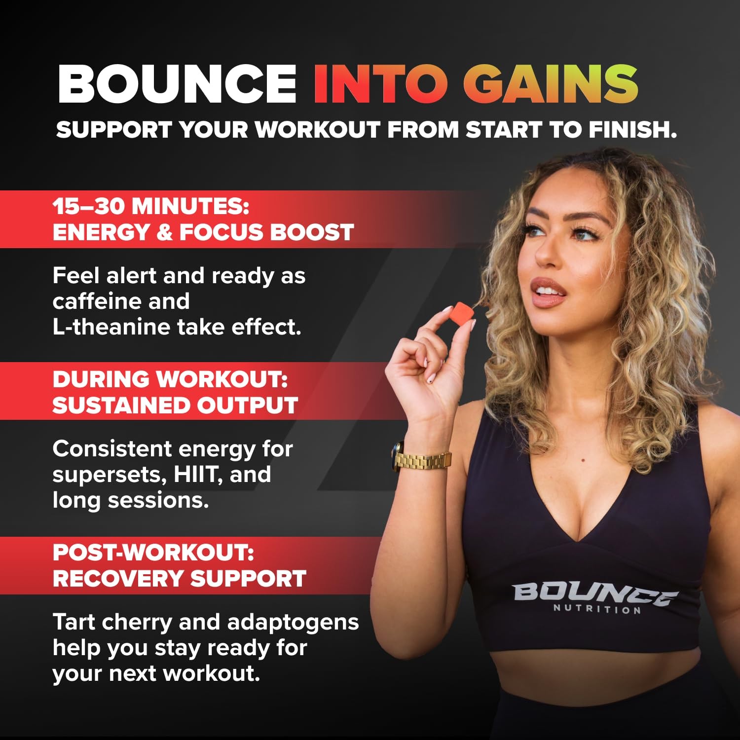 Bounce Pro Shred Blend Pre Workout 50 Vegan Caffeine For Energy 50 Count Pack