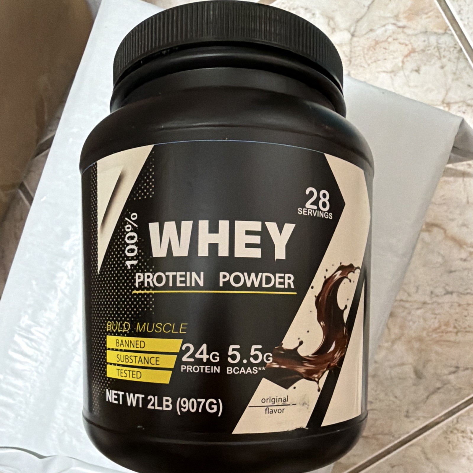 Whey Protein Powder Original Flavor 2 lb (907 g) 28 Servings for Muscle Gain