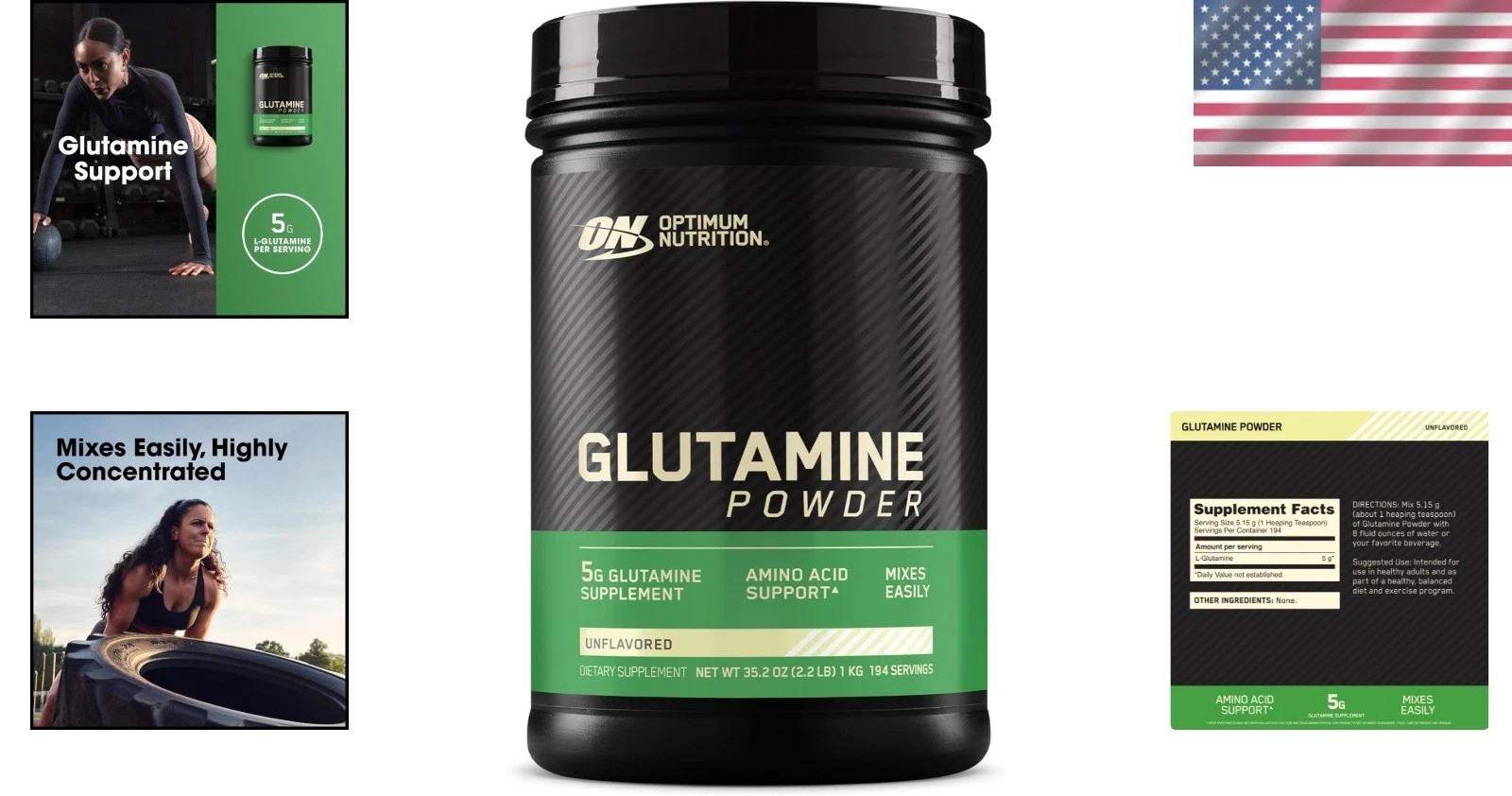 Elite L-Glutamine Powder 1000g for Muscle Recovery – 194 Servings