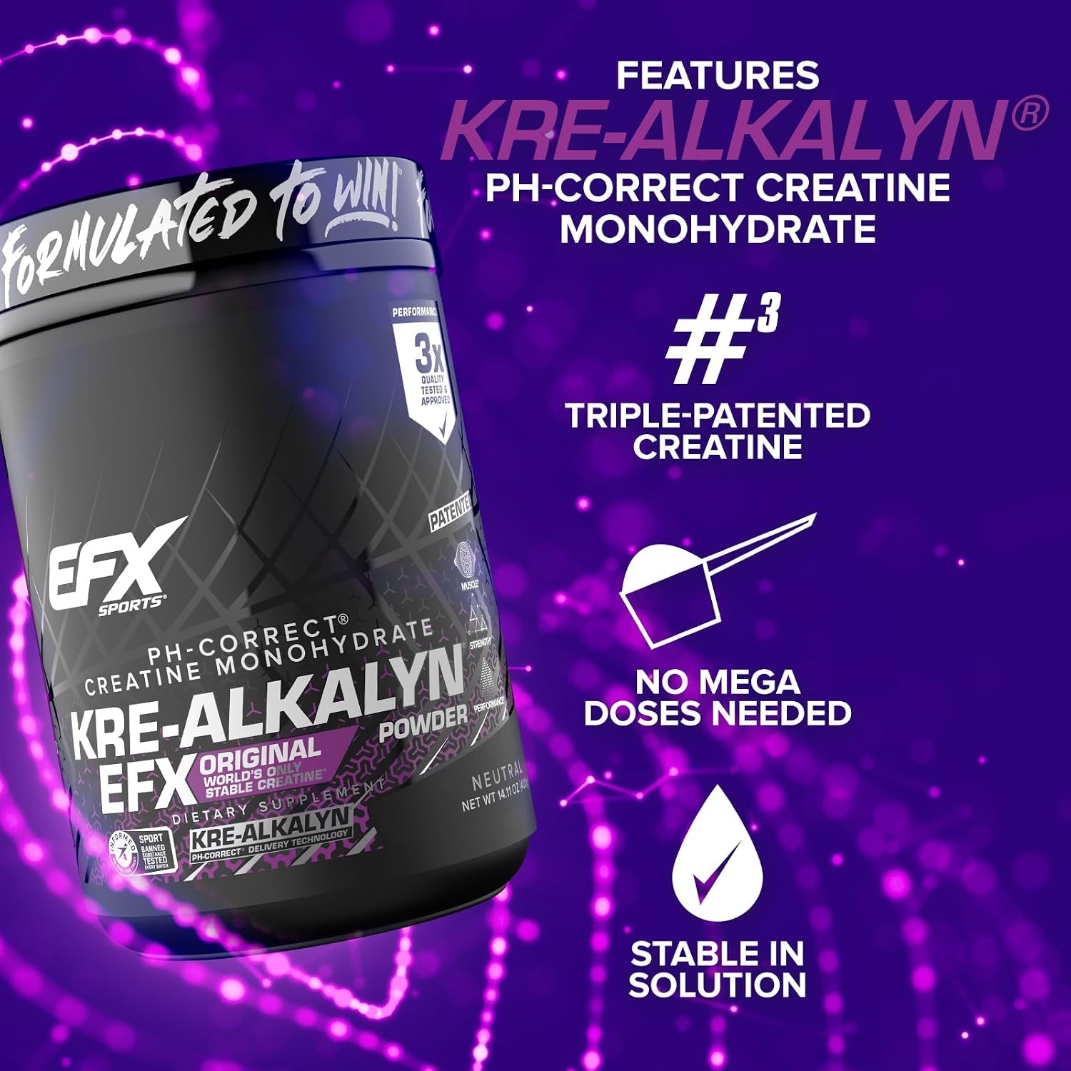 EFX Sports Kre Alkalyn EFX Powder pH Correct Creatine