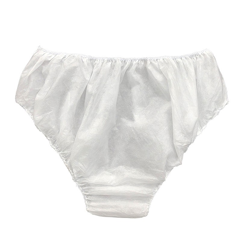 10x Disposable Underpants White Double Woven Paper Briefs Unisex Underwear D-dx