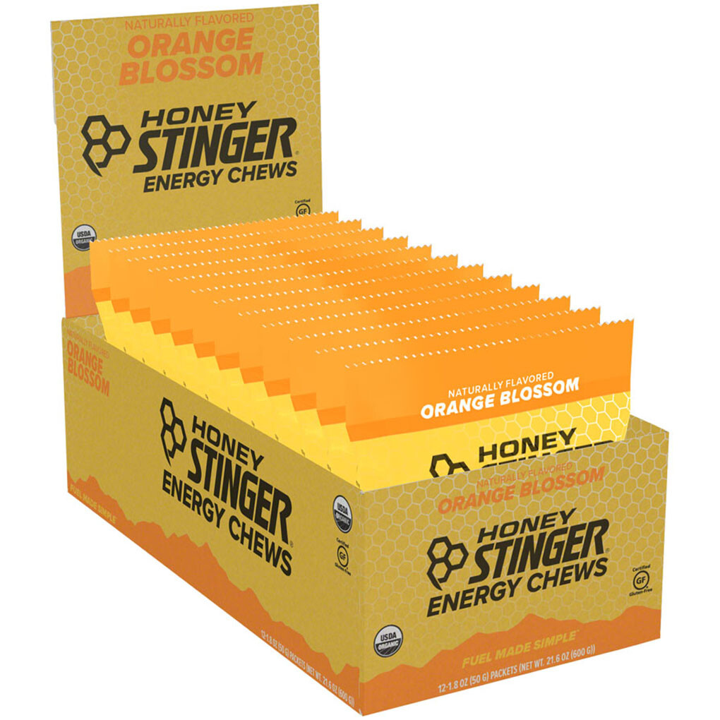 Honey Stinger Organic Energy Chews – Orange, Box of 12