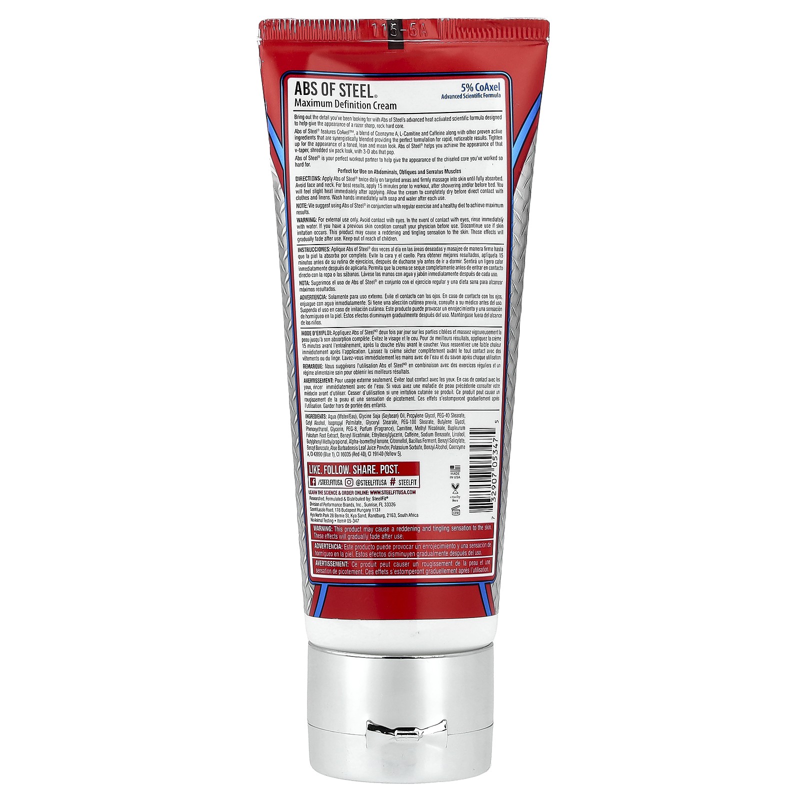 Abs of Steel, Maximum Definition Cream, 3.4 fl oz (100 ml)