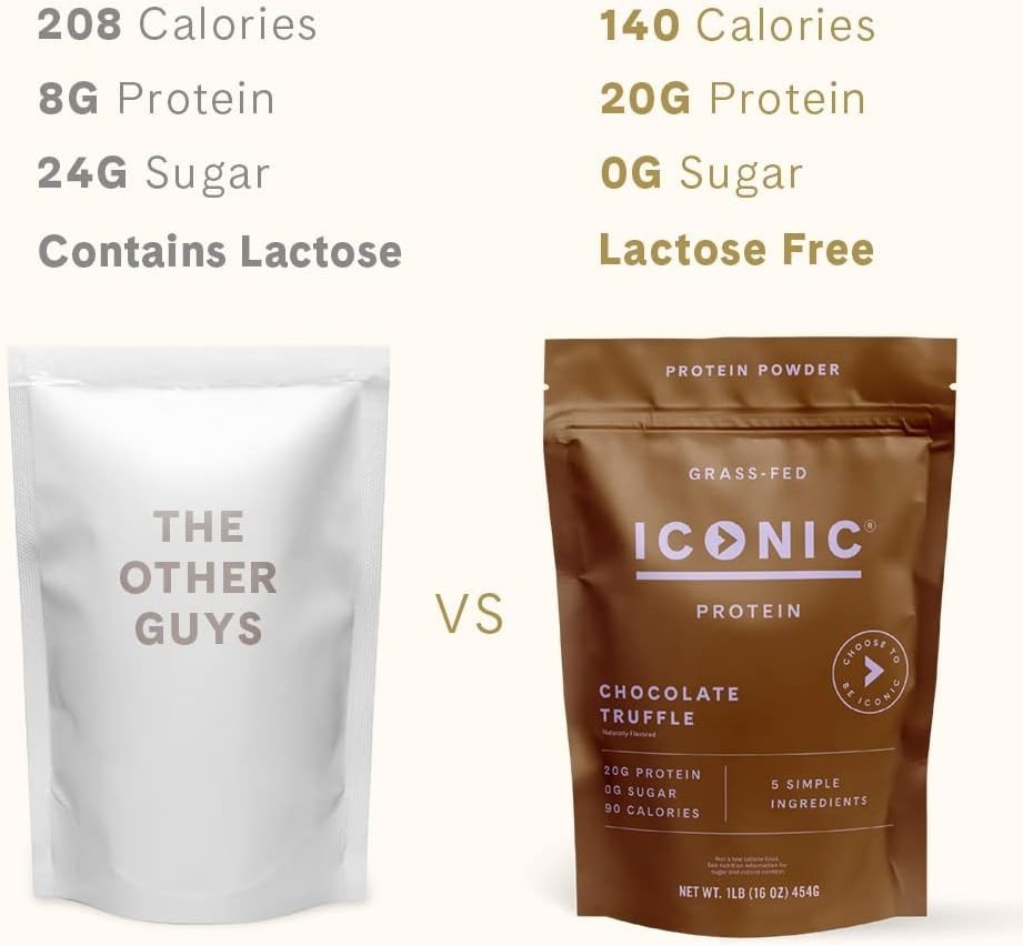Chocolate Truffle Protein Powder 1 lb Sugar Free Low Carb Keto Friendly Whey