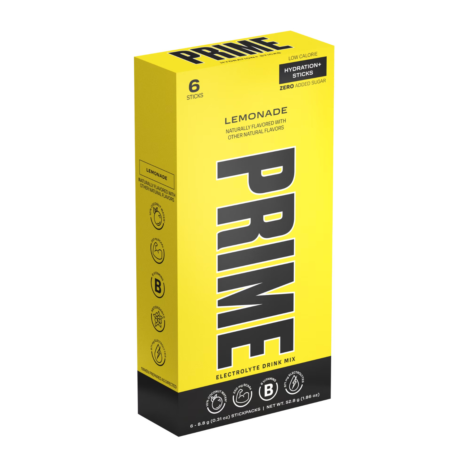 Prime Hydration Stick Pack, Lemonade DOUBLE Pack (12 On The Go Sticks) EXP:01/26