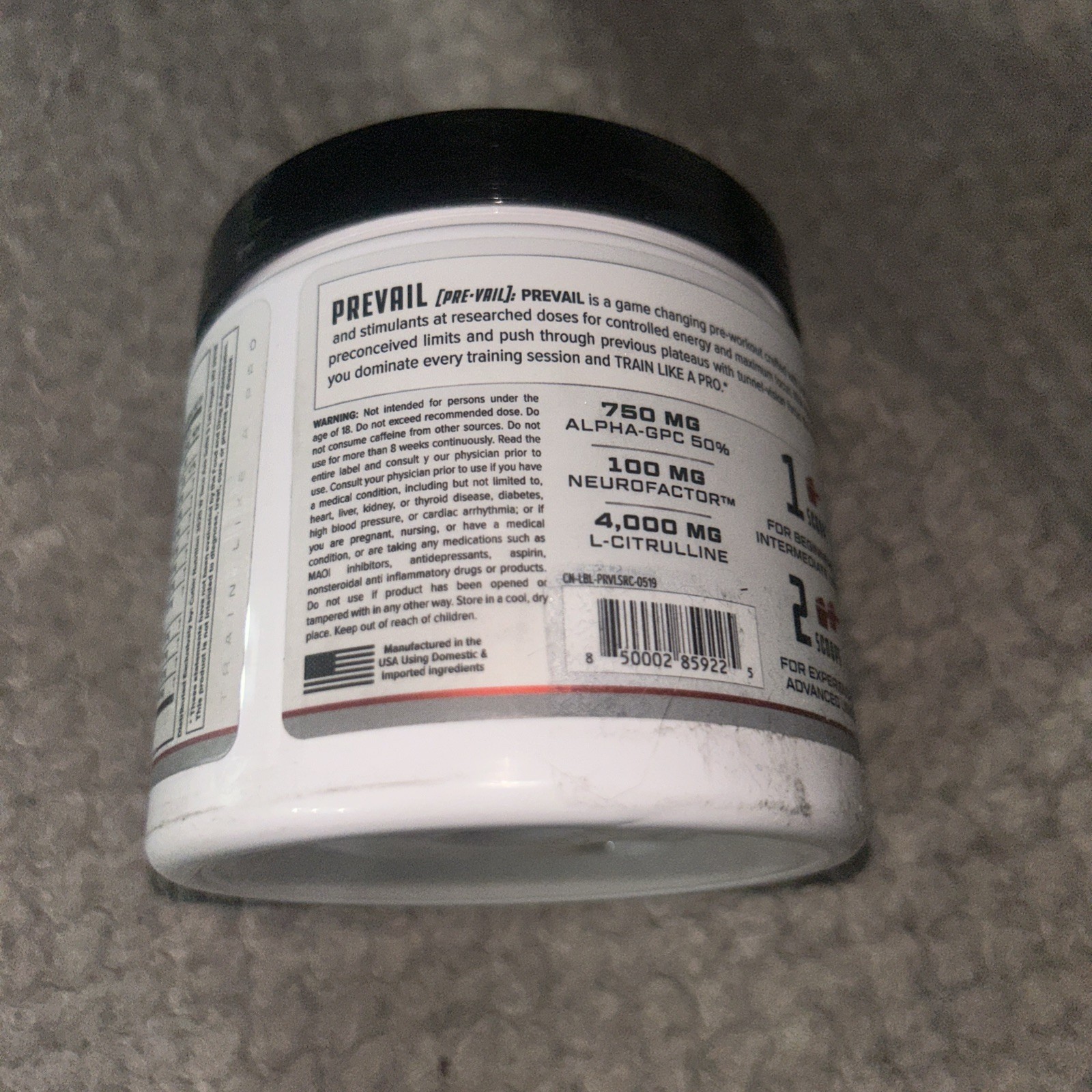 Prevail Pre Workout Powder with Nootropics: Pre-Workout Drink for Men and Women,