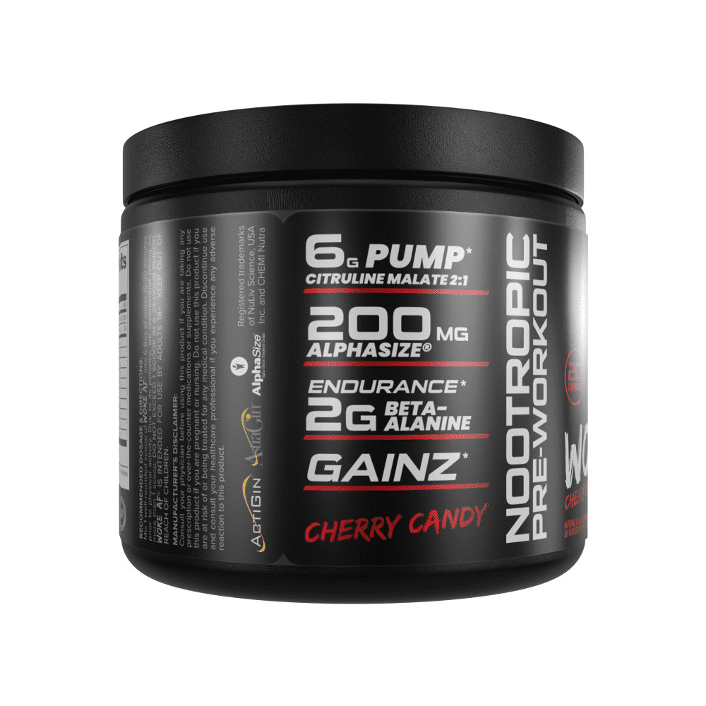 Bucked Up Woke AF Pre-Workout Powder, Increased Energy, Cherry Candy