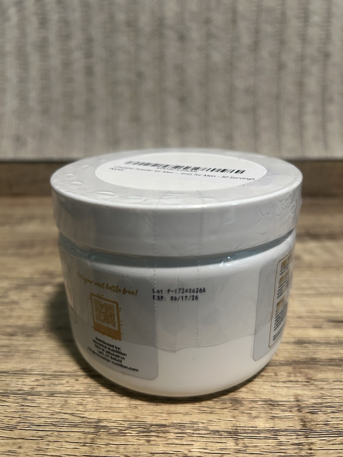 Creatine for Men Powder 30 Servings Maverick Nutrition Monohydrate