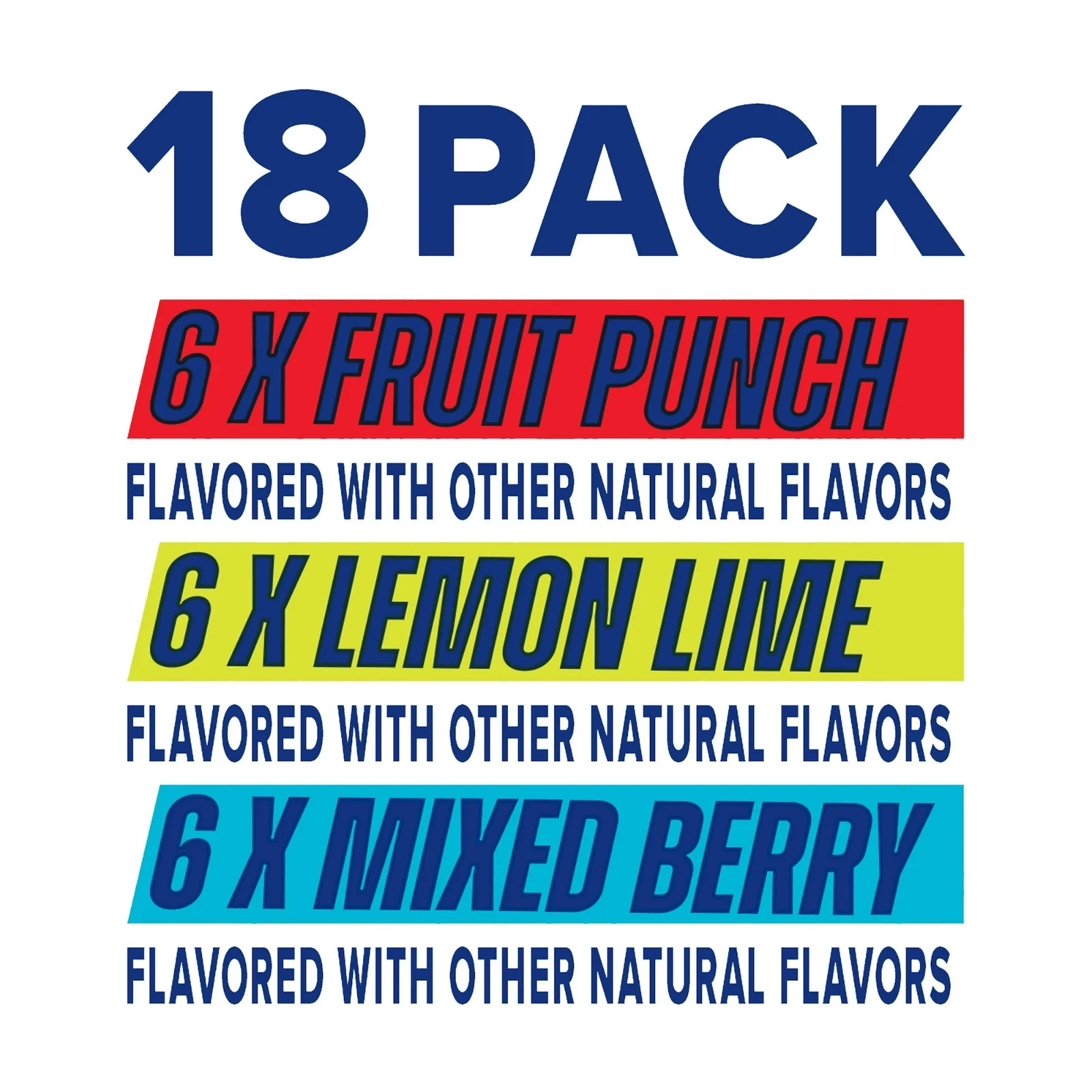 Great Value Zero Sugar Sport Hydration Drink Variety Pack 12 fl oz 18 Bottles