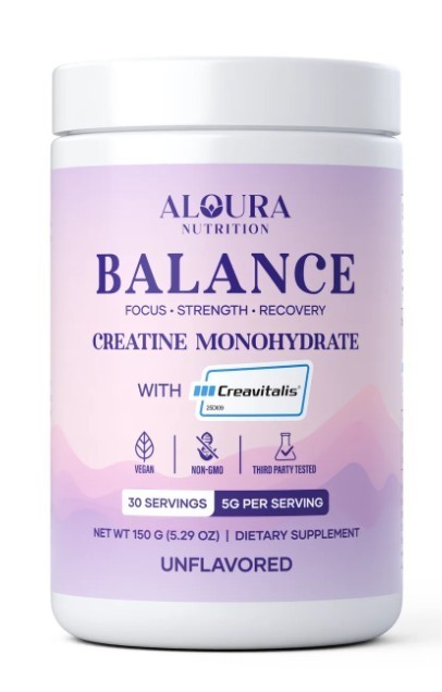 Aloura BALANCE- Micronized Creatine Monohydrate – Unflavored Exp. 10/2028