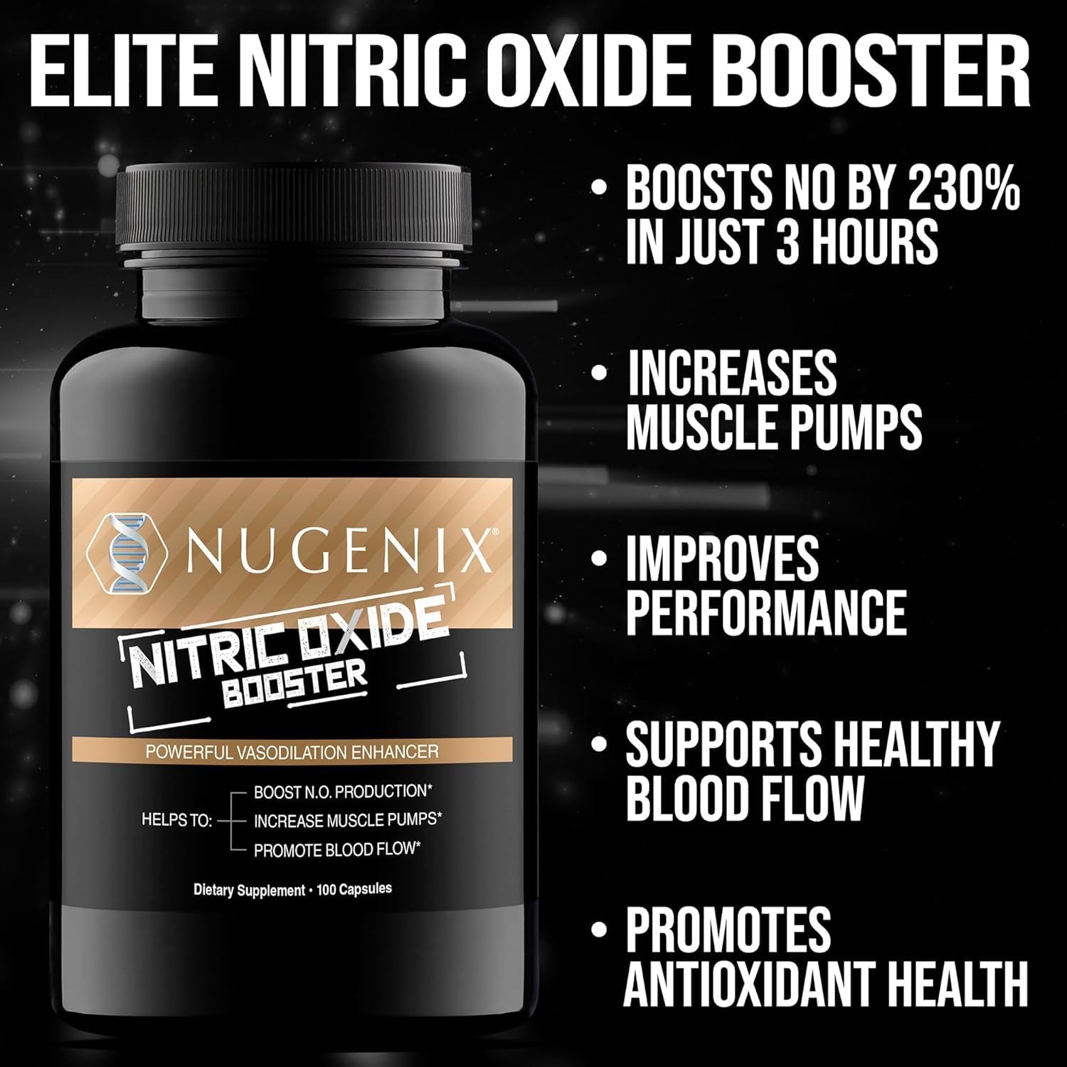 Nugenix Nitric Oxide Booster Supplement Nitric Oxide Flow, LArginine, LCitru…