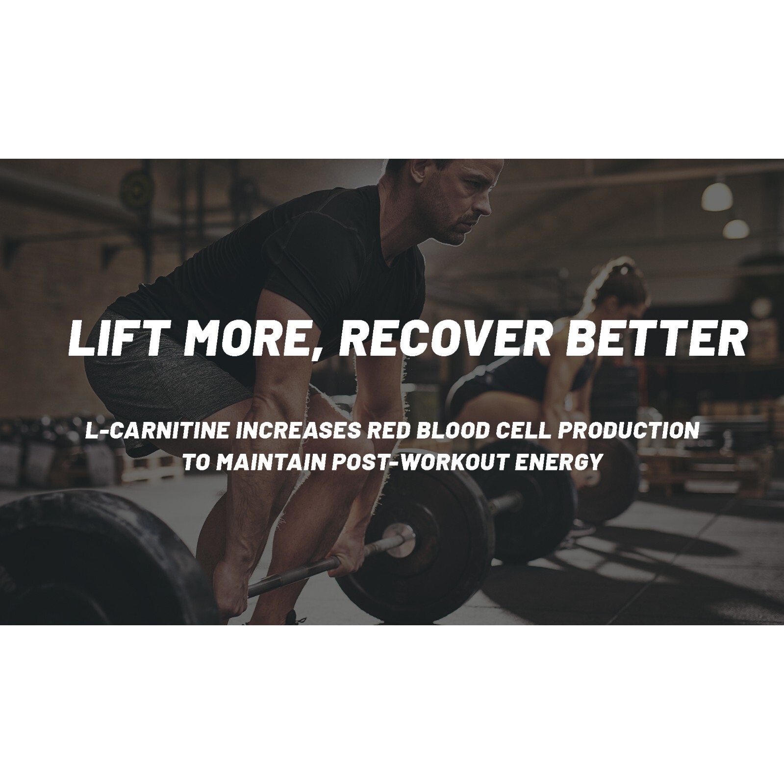 Sugar Free L-Carnitine Chews Natural Energy, Pre Workout and Recovery Gummy 60ct
