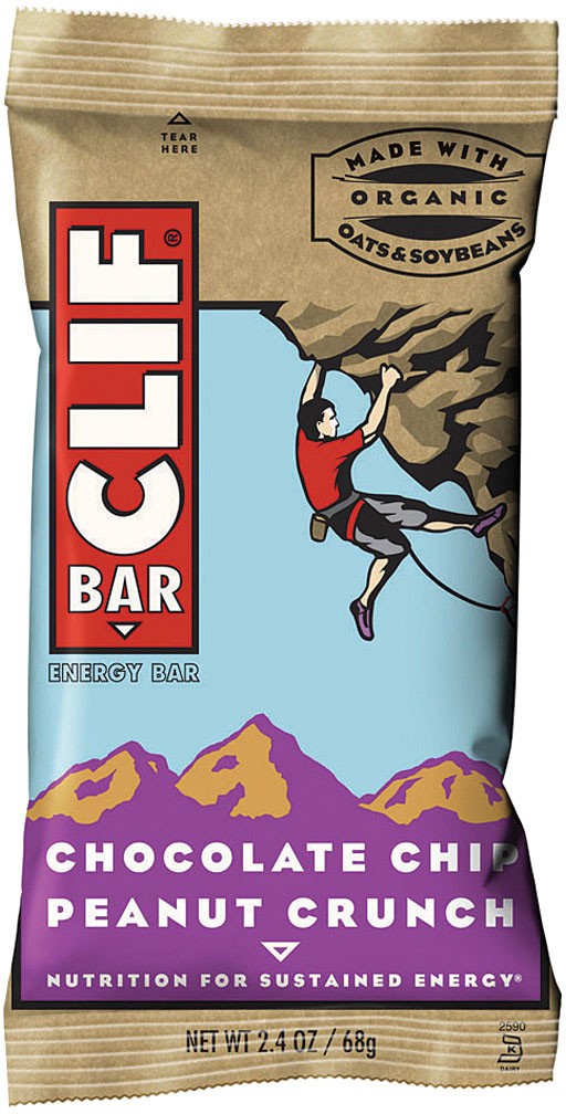 Clif Bar Choco Chip Peanut Crunch Energy Bar Pack of 12 | Whole Grain,