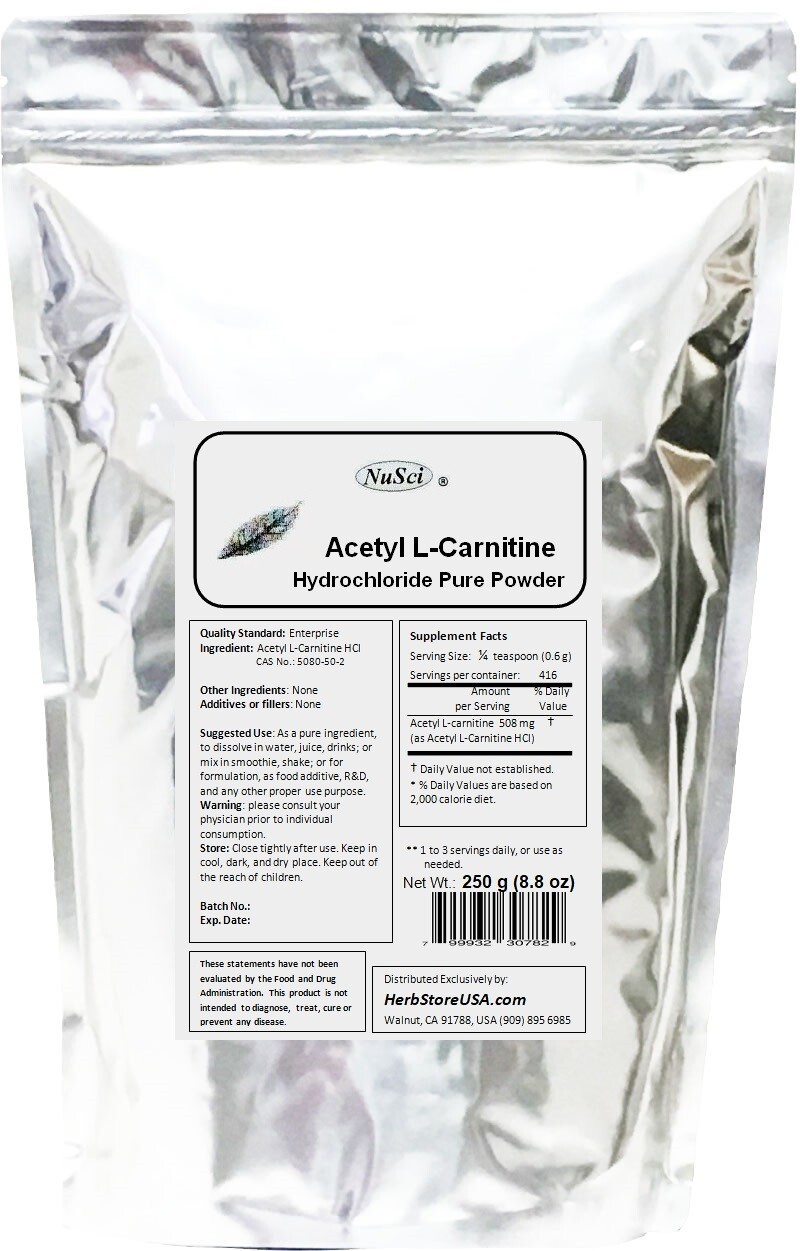 NuSci Pure 2000g (4.4LB) Acetyl L-Carnitine Powder ALC Bulk