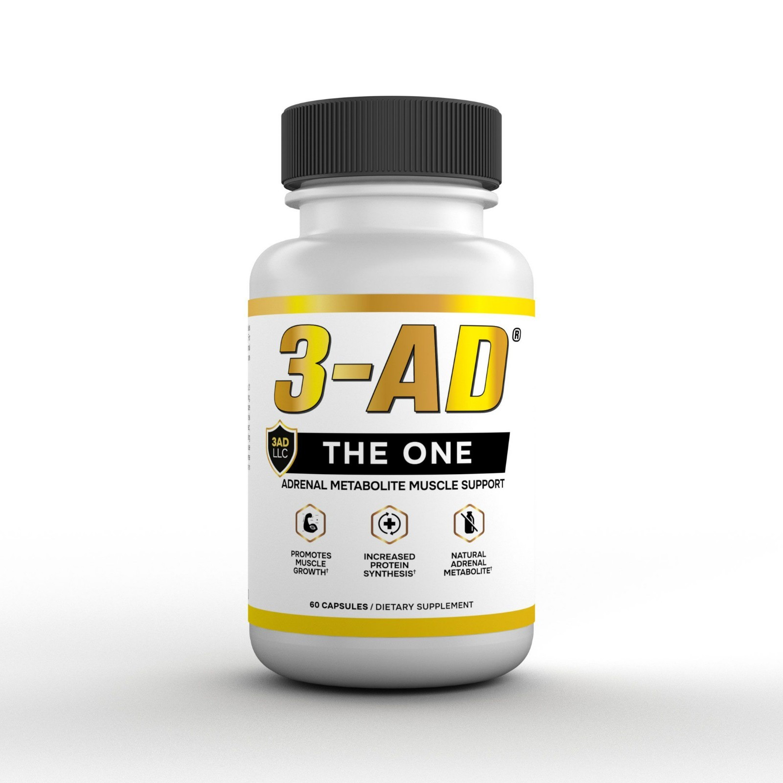 3-AD® 25mg Muscle Support Supplement – 60 capsules – Patented Formula *CERTIFIED