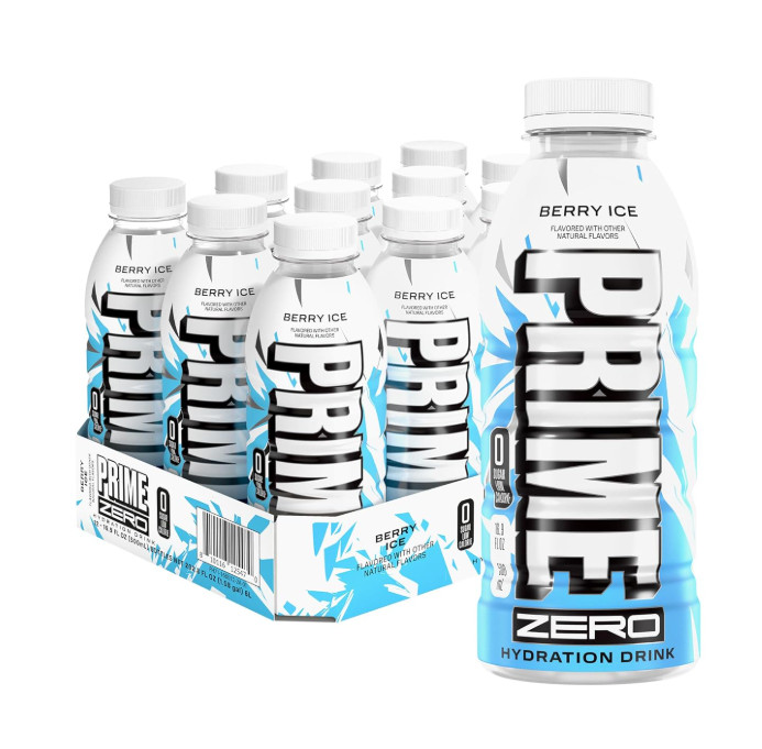 PRIME Hydration Ice Red Chill Drink Mix 12 Pack Electrolytes BCAAs Low Sugar