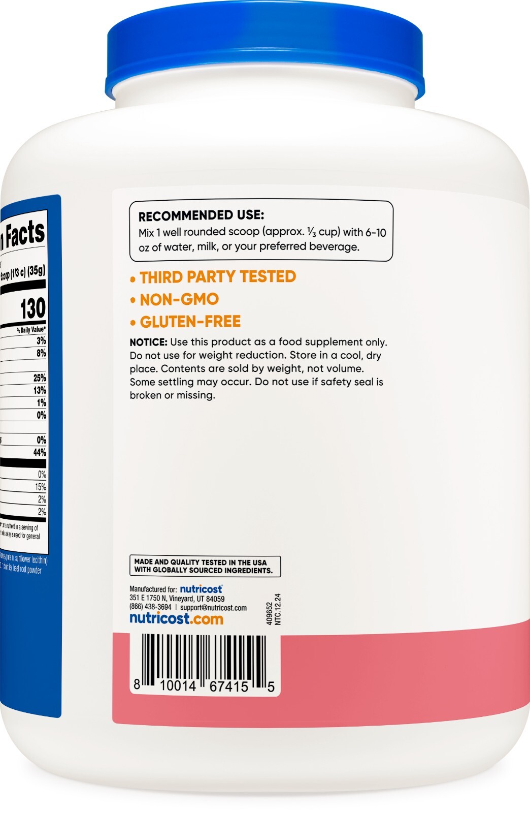 Nutricost Whey Protein Concentrate (Strawberry Milkshake) 5LBS