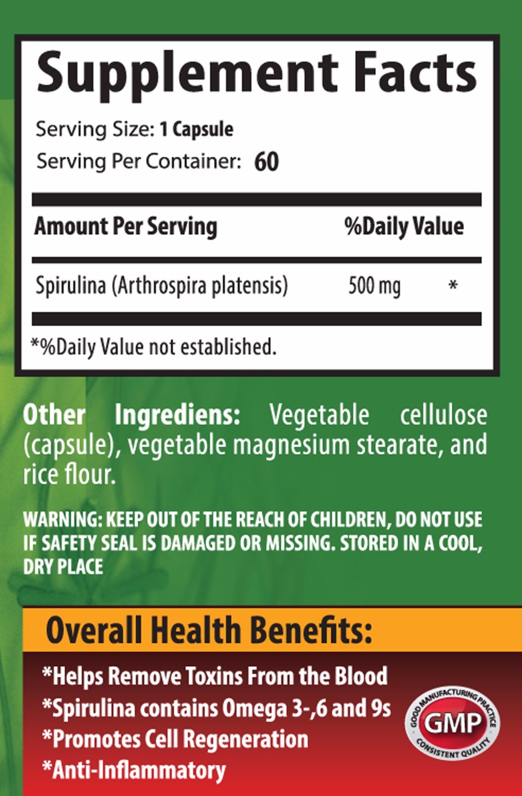 Energy boost Fat burner – GRAPE SEED EXTRACT – SPIRULINA COMBO – spirulina drops