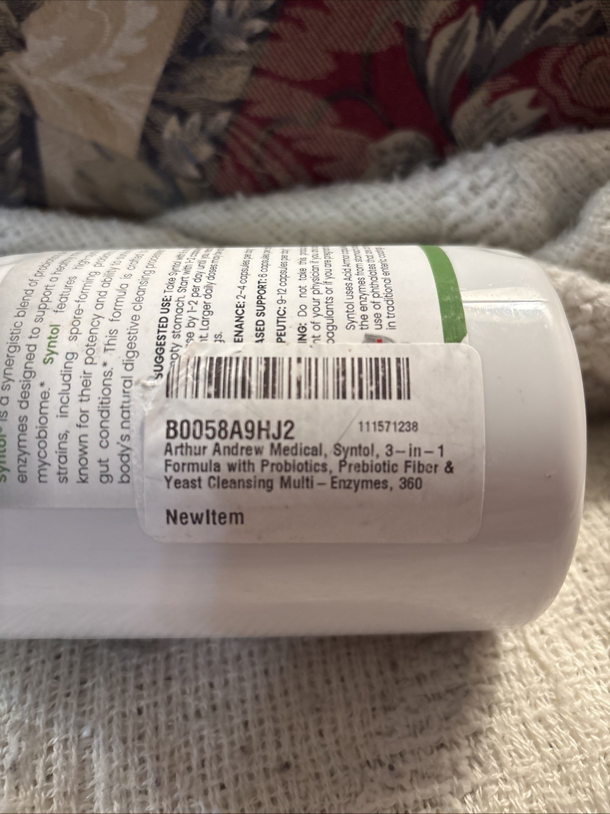 Arthur Andrew Medical Syntol 3-in-1 Probiotic 13.6B CFU Prebiotic Enzyme 360 Cap