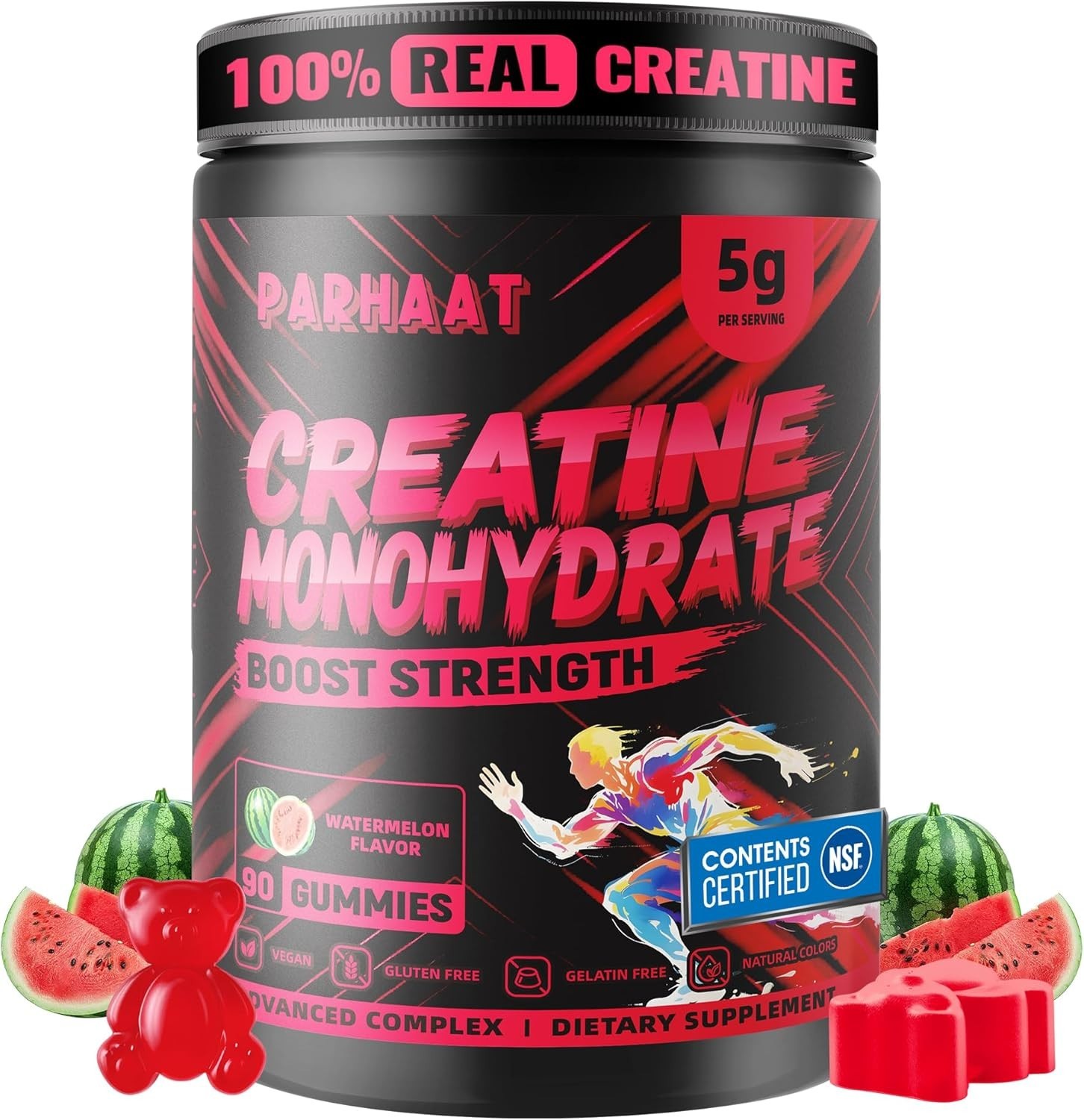 Parhaat NSF Certified Creatine Gummy – Creatine Monohydrate Gummies 5g